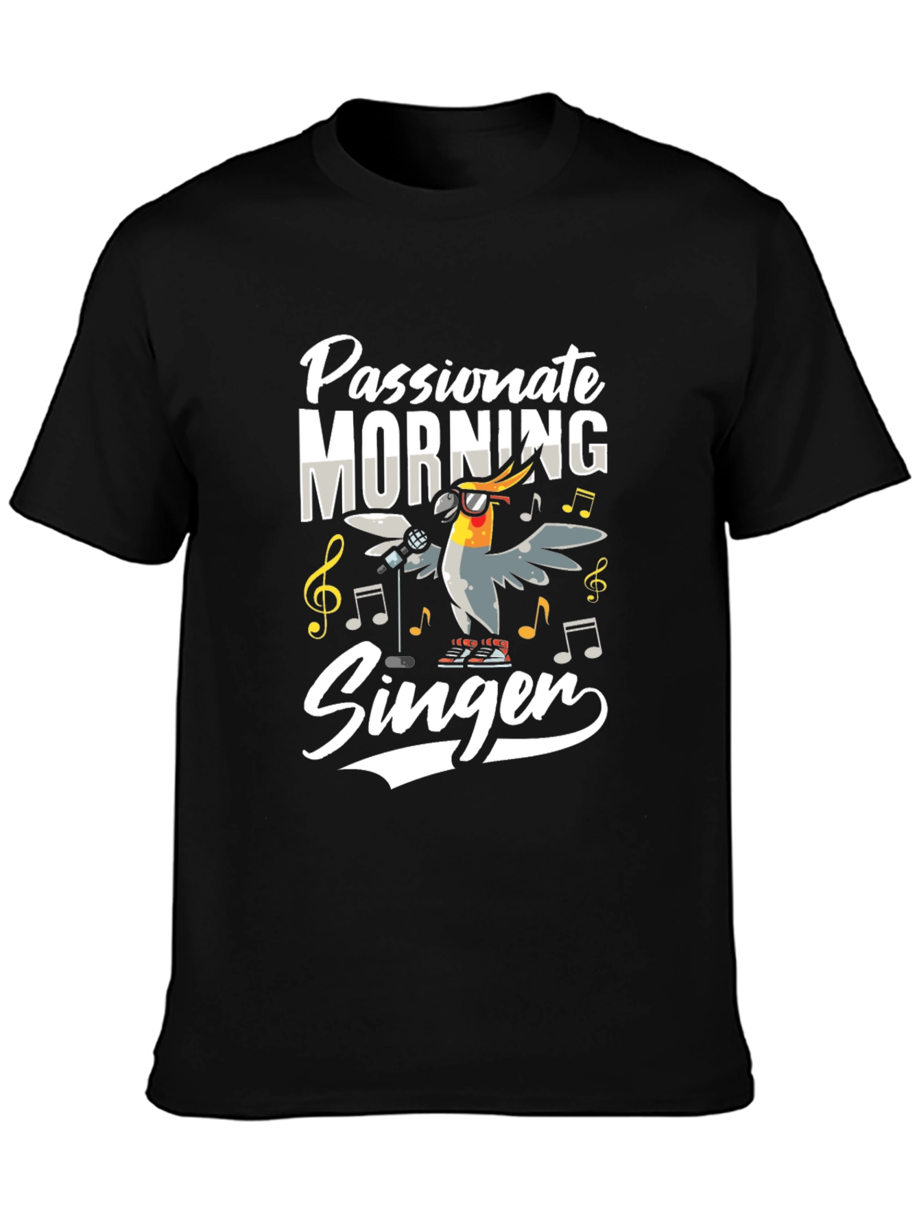Passionate Morning Singer T-Shirt - Black