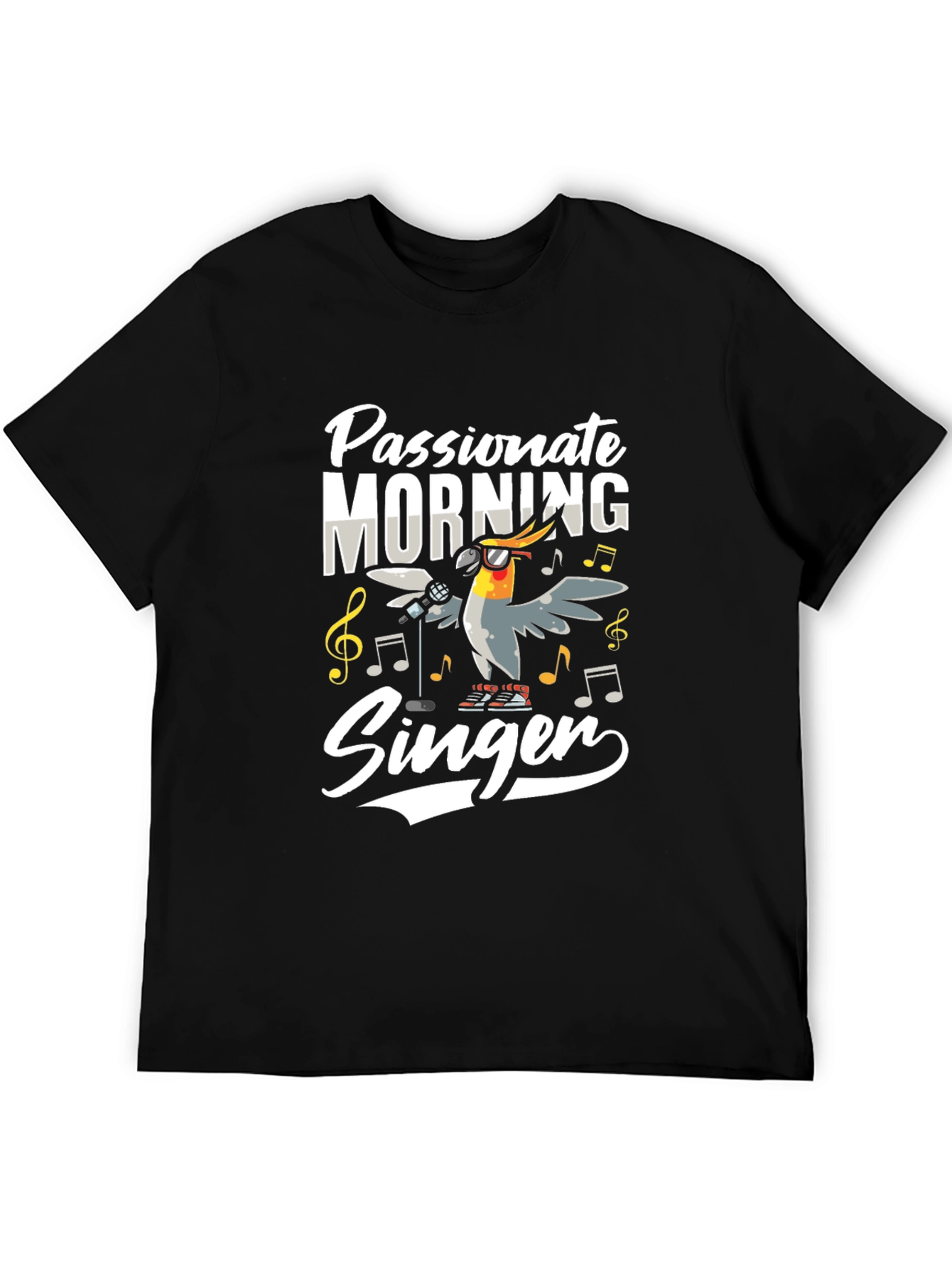 Passionate Morning Singer T-Shirt - Black