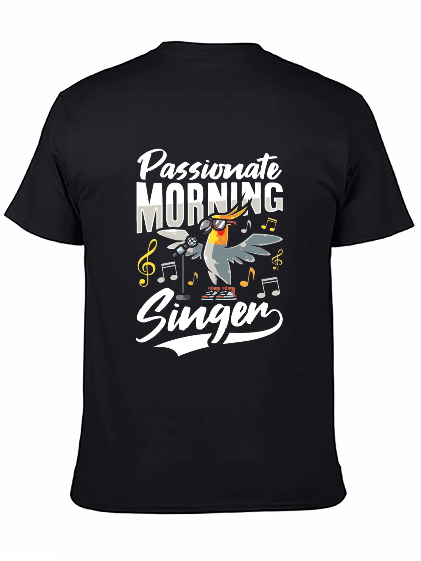 Passionate Morning Singer T-Shirt - Black