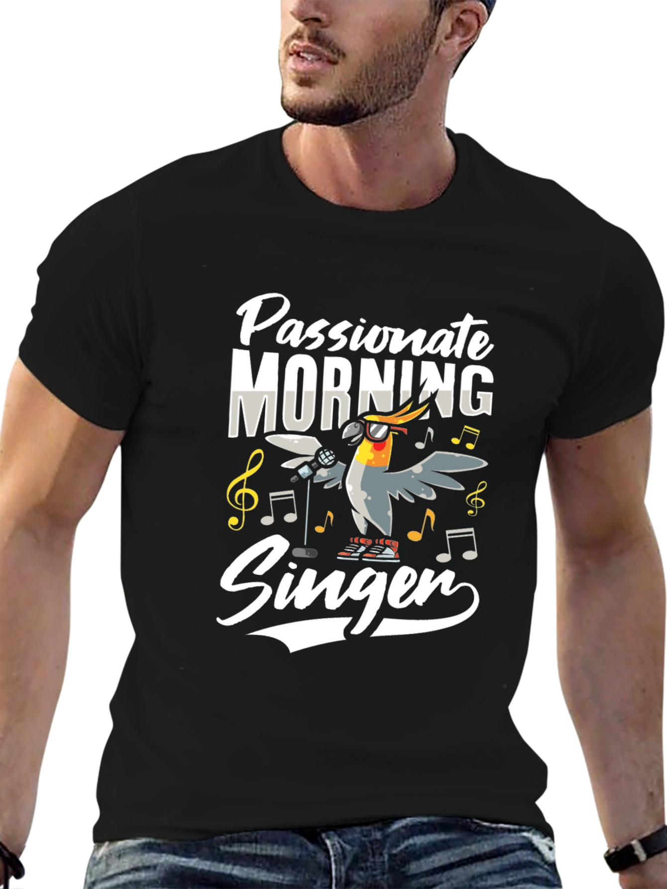 Passionate Morning Singer T-Shirt - Black
