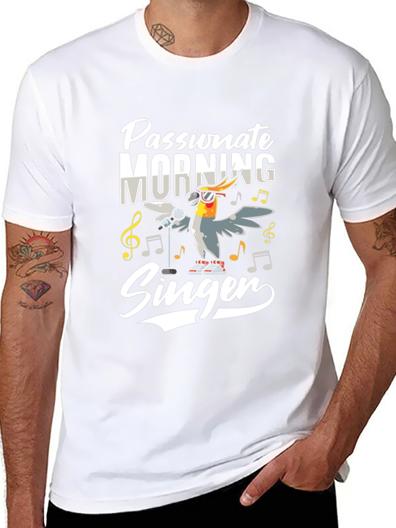 Passionate Morning Singer T-Shirt - Black