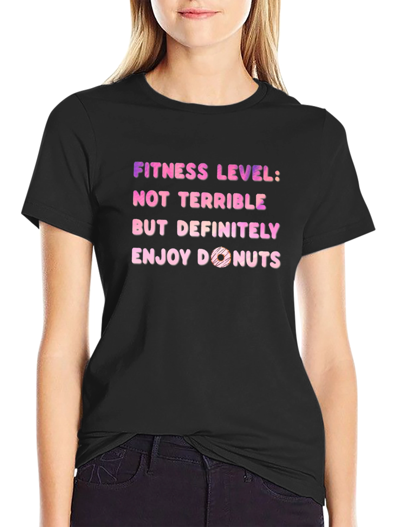 Fitness Level: Donuts T-Shirt - Funny Workout Tee