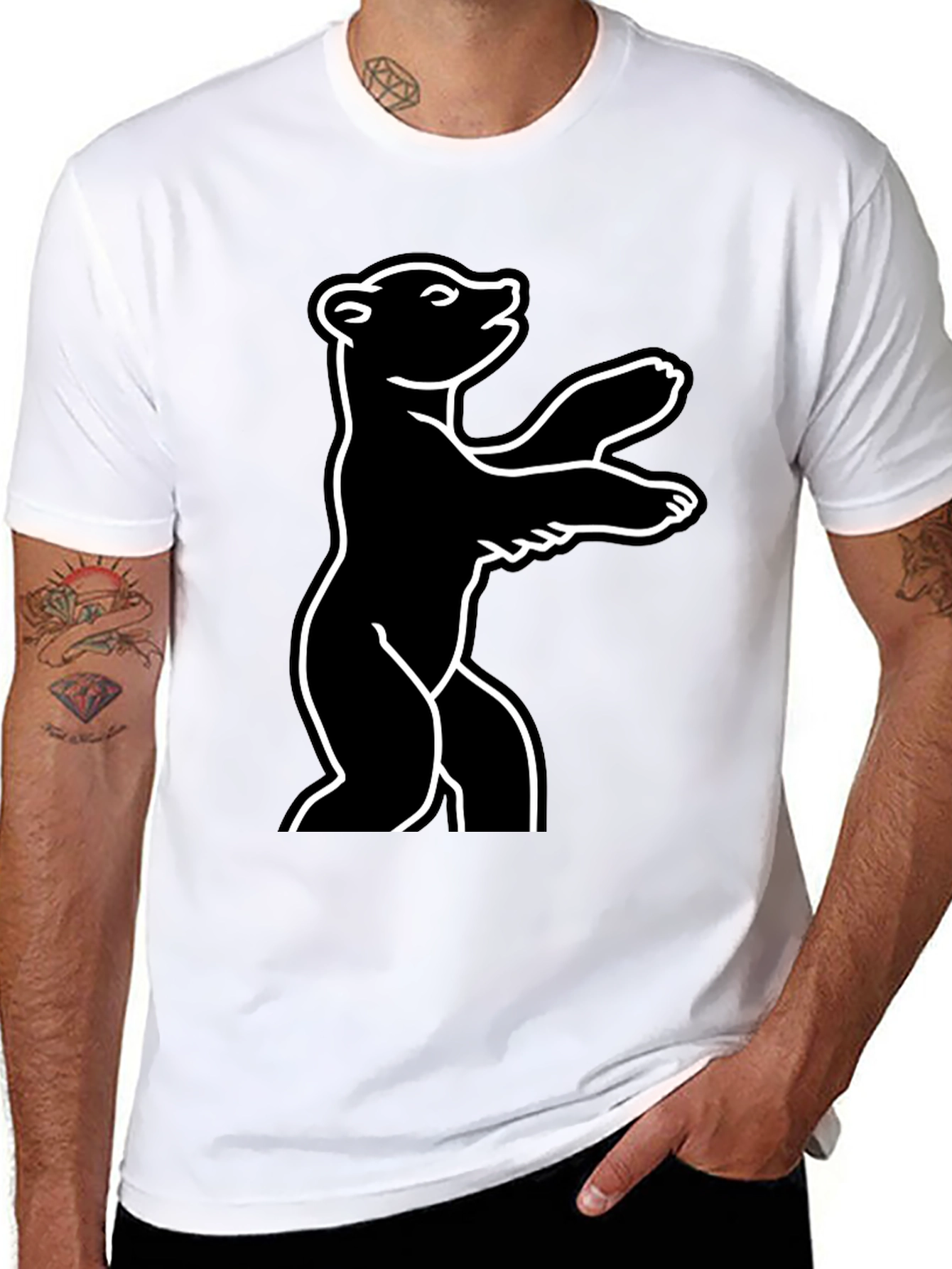 Berlin Bear Black T-Shirt - Urban Style