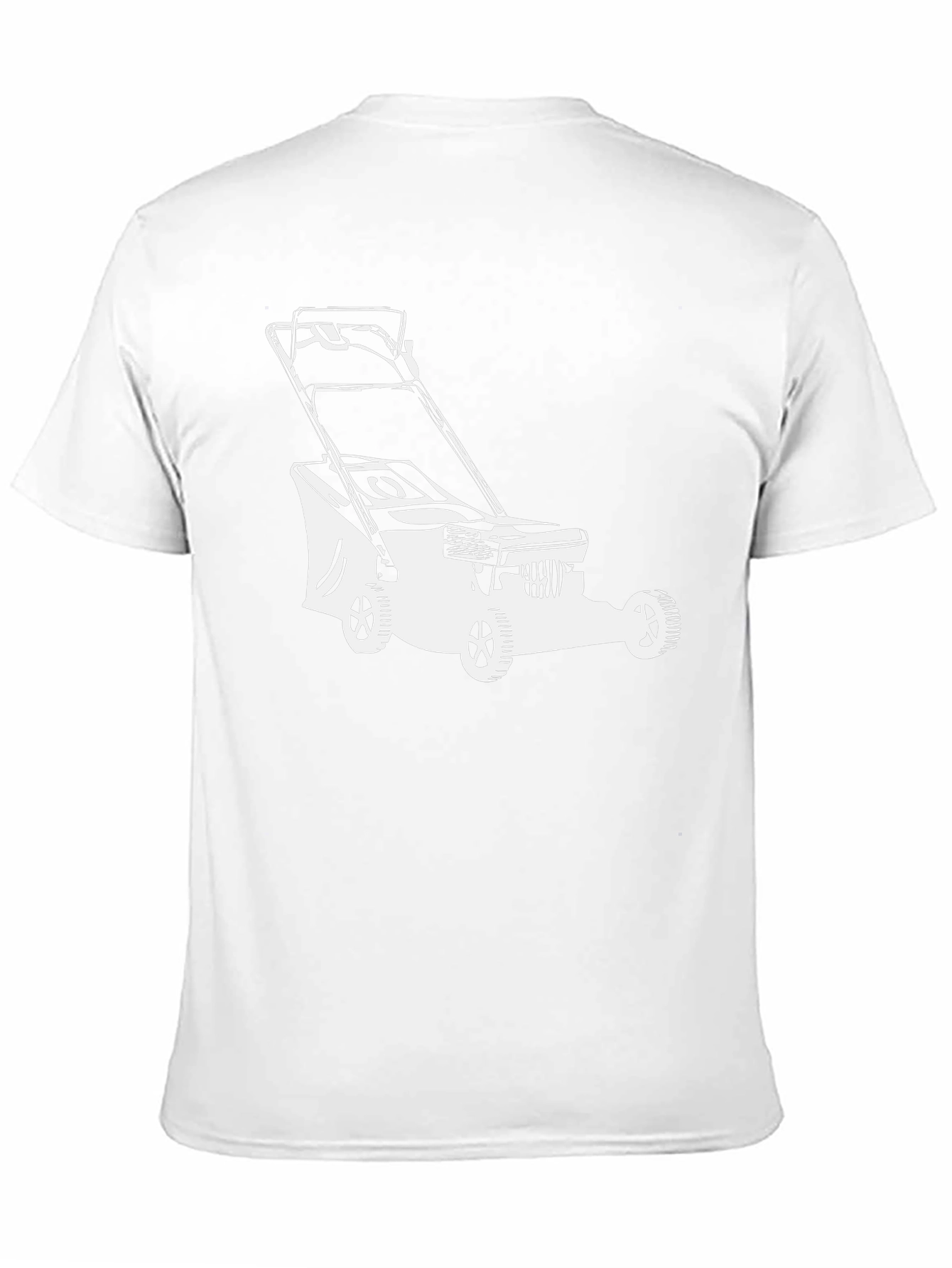 Lawn Mower Graphic Tee - Black Cotton T-Shirt