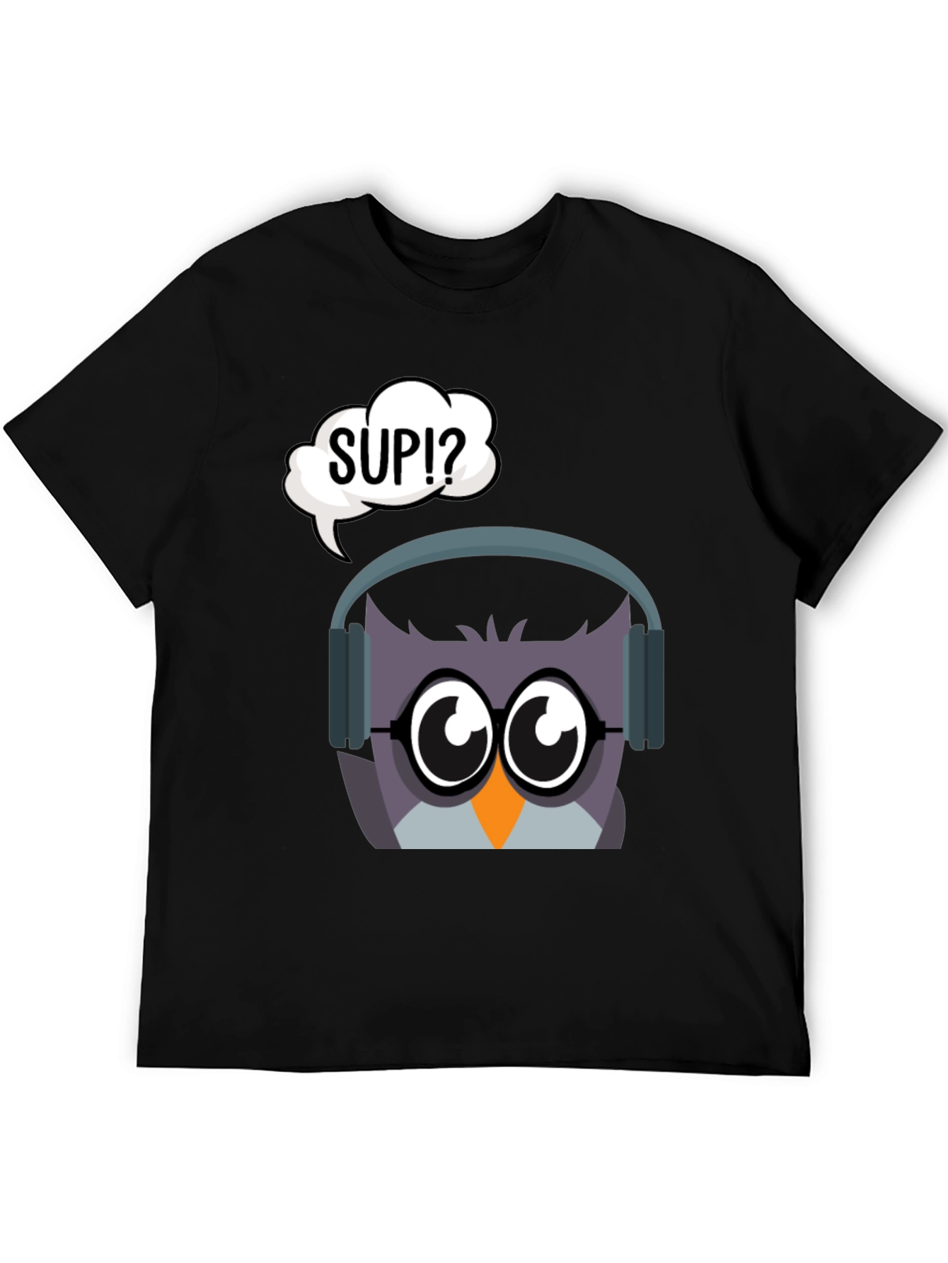 Owl with Headphones Graphic Tee - Sup!?