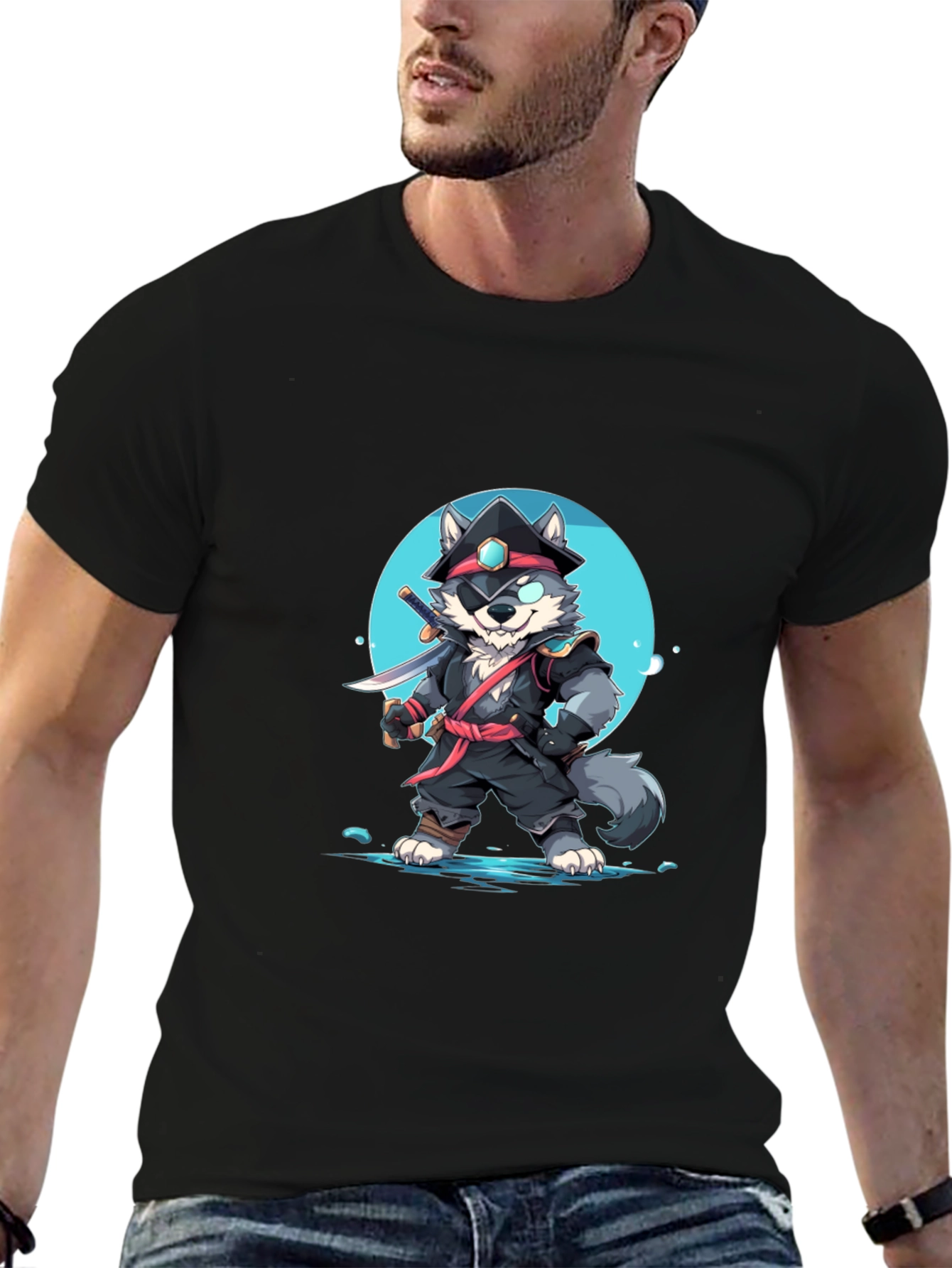 Ninja Wolf Graphic T-Shirt