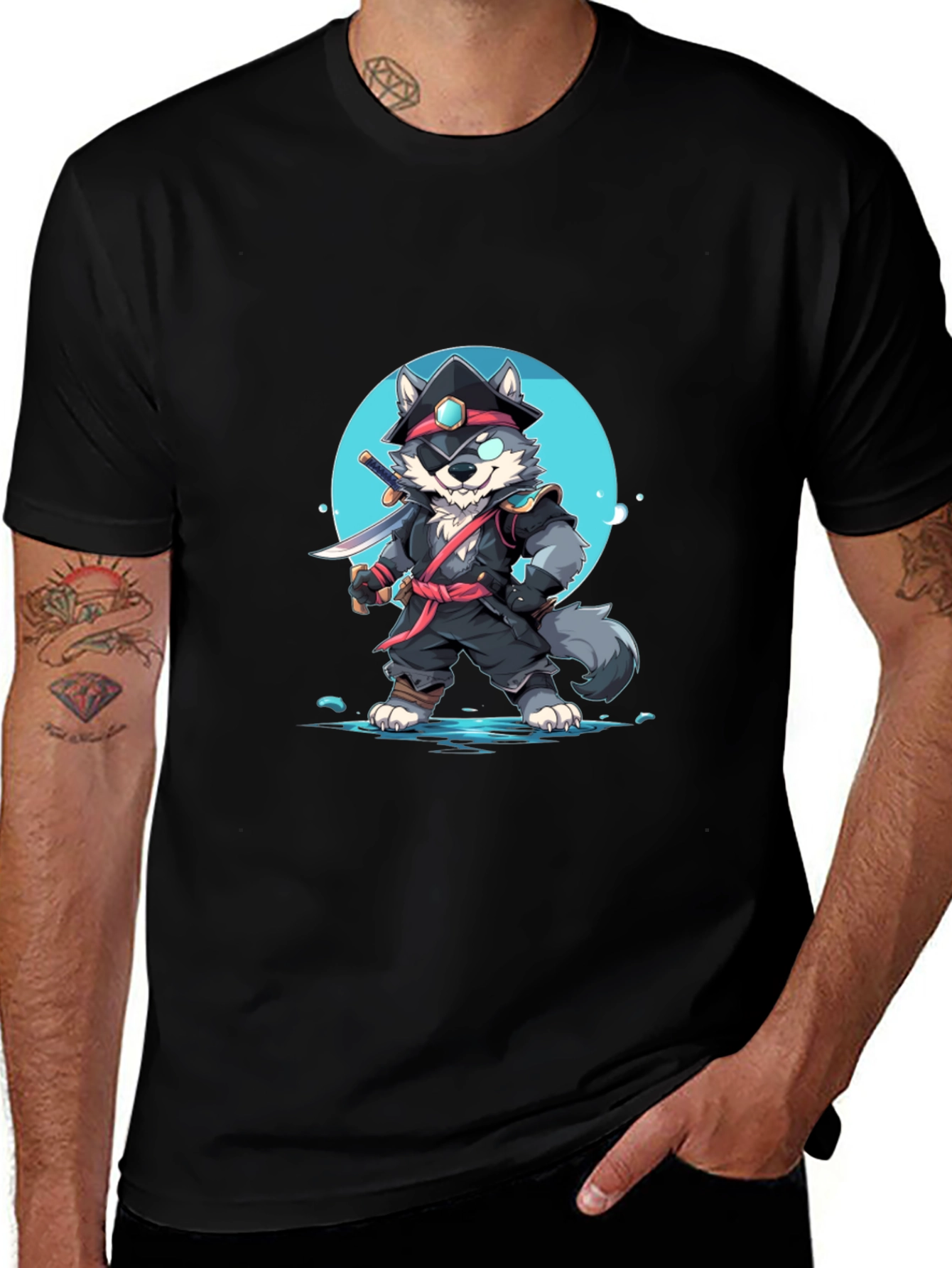 Ninja Wolf Graphic T-Shirt