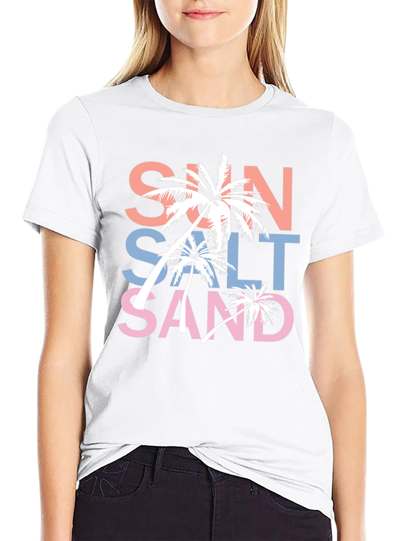 Sun Salt Sand Graphic T-Shirt Black