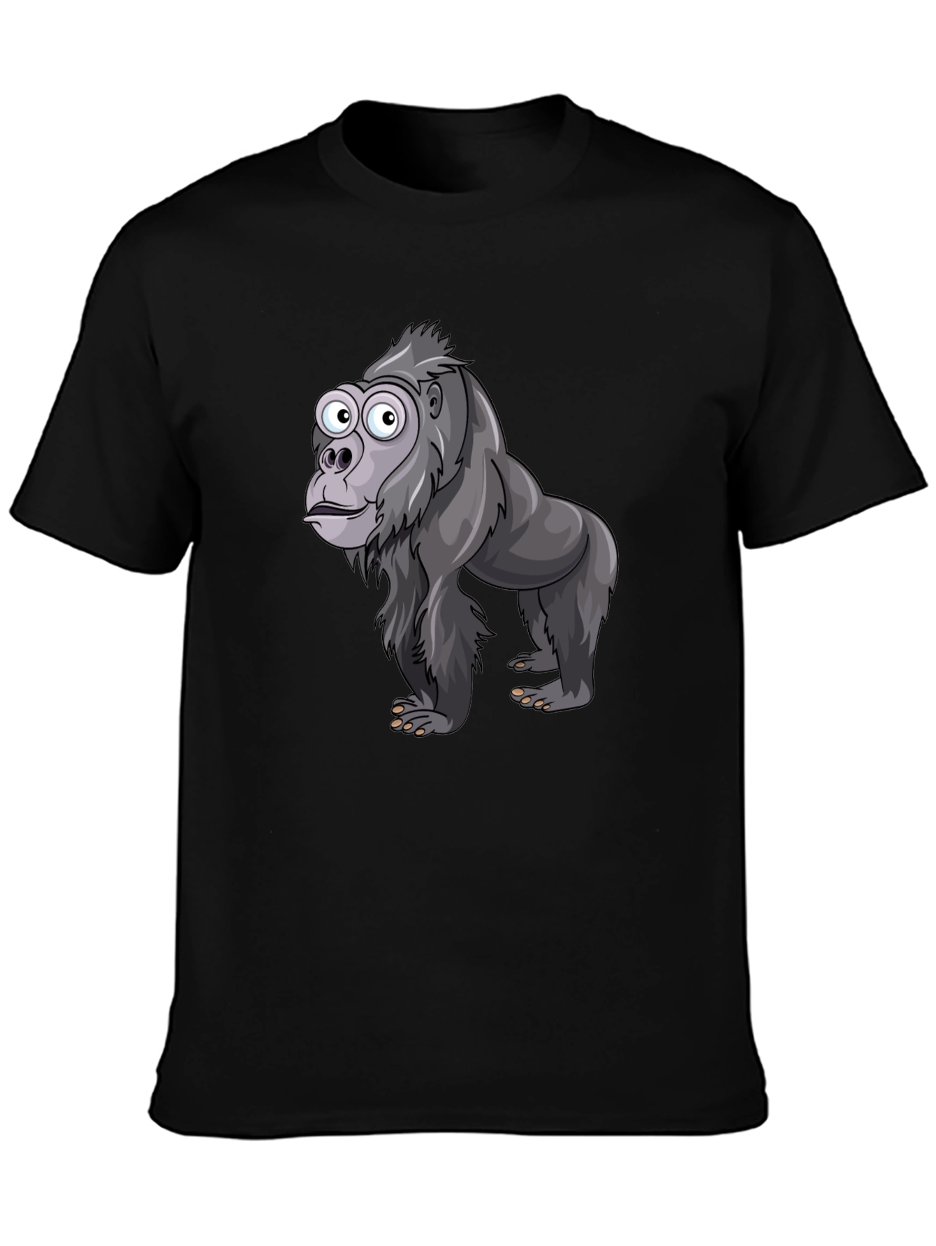 Funny Gorilla Graphic T-Shirt - Black