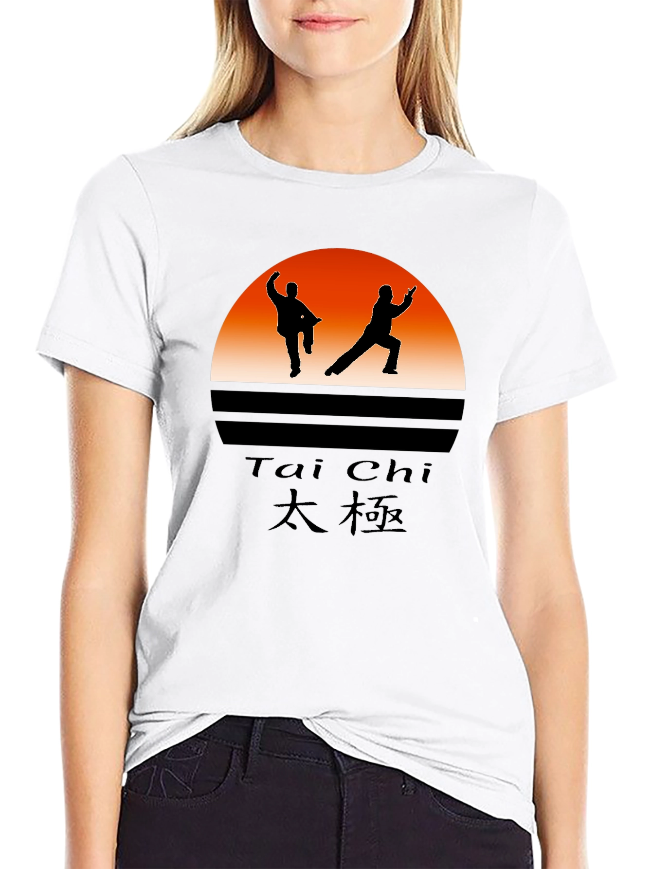Tai Chi Silhouette Graphic T-Shirt