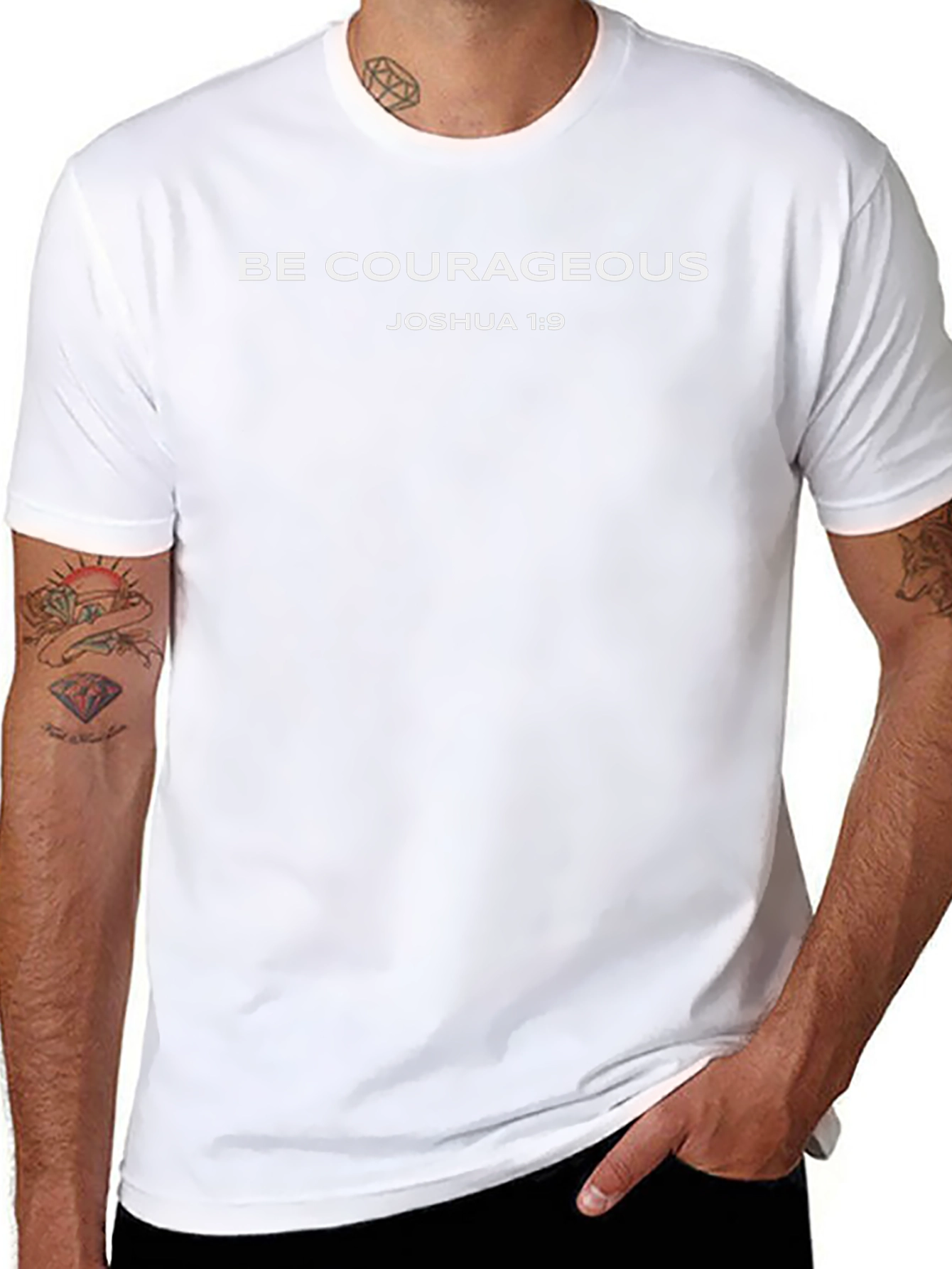 Be Courageous Christian T-Shirt Joshua 1:9