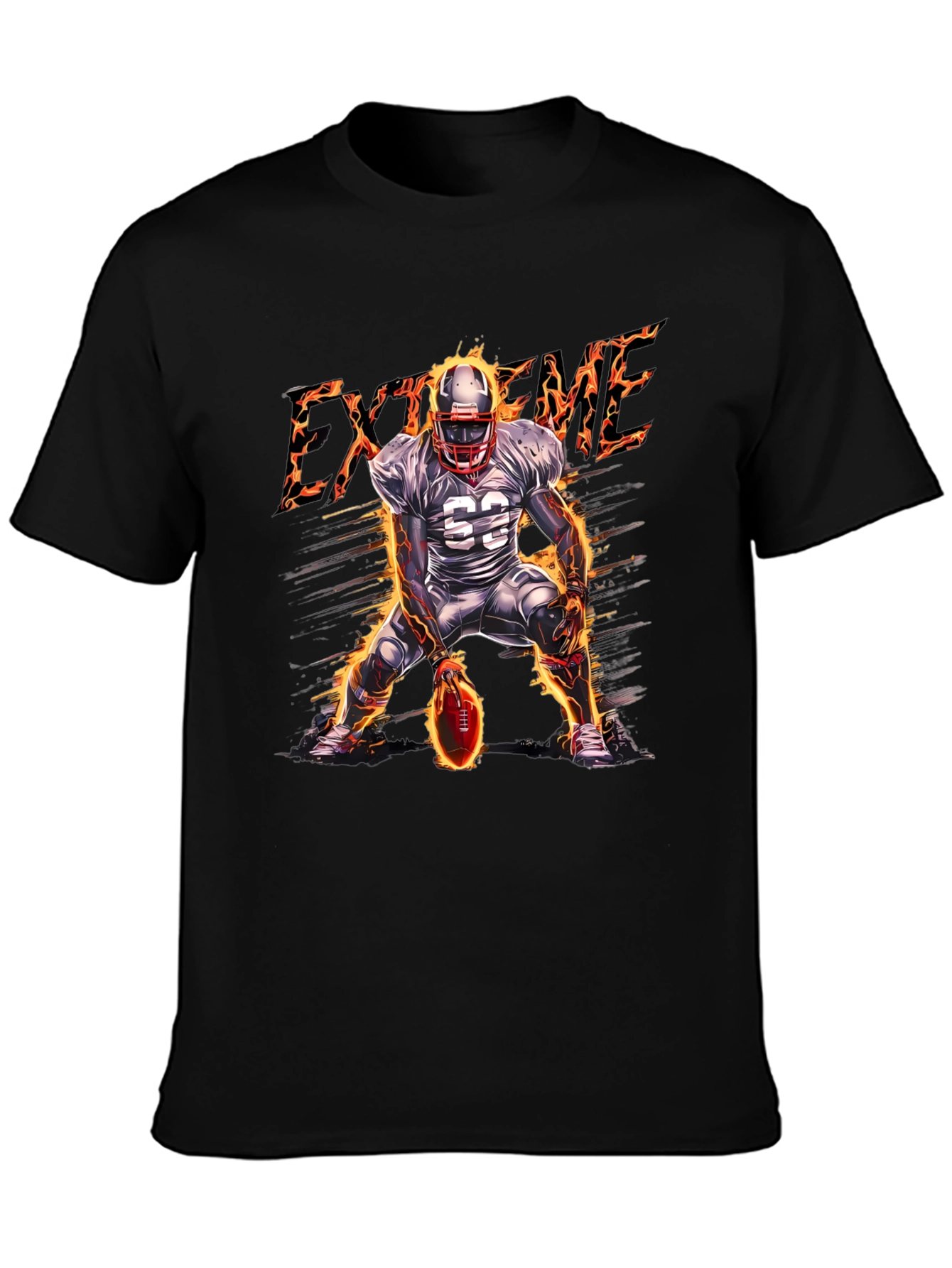 Xtreme Football Player Black T-Shirt