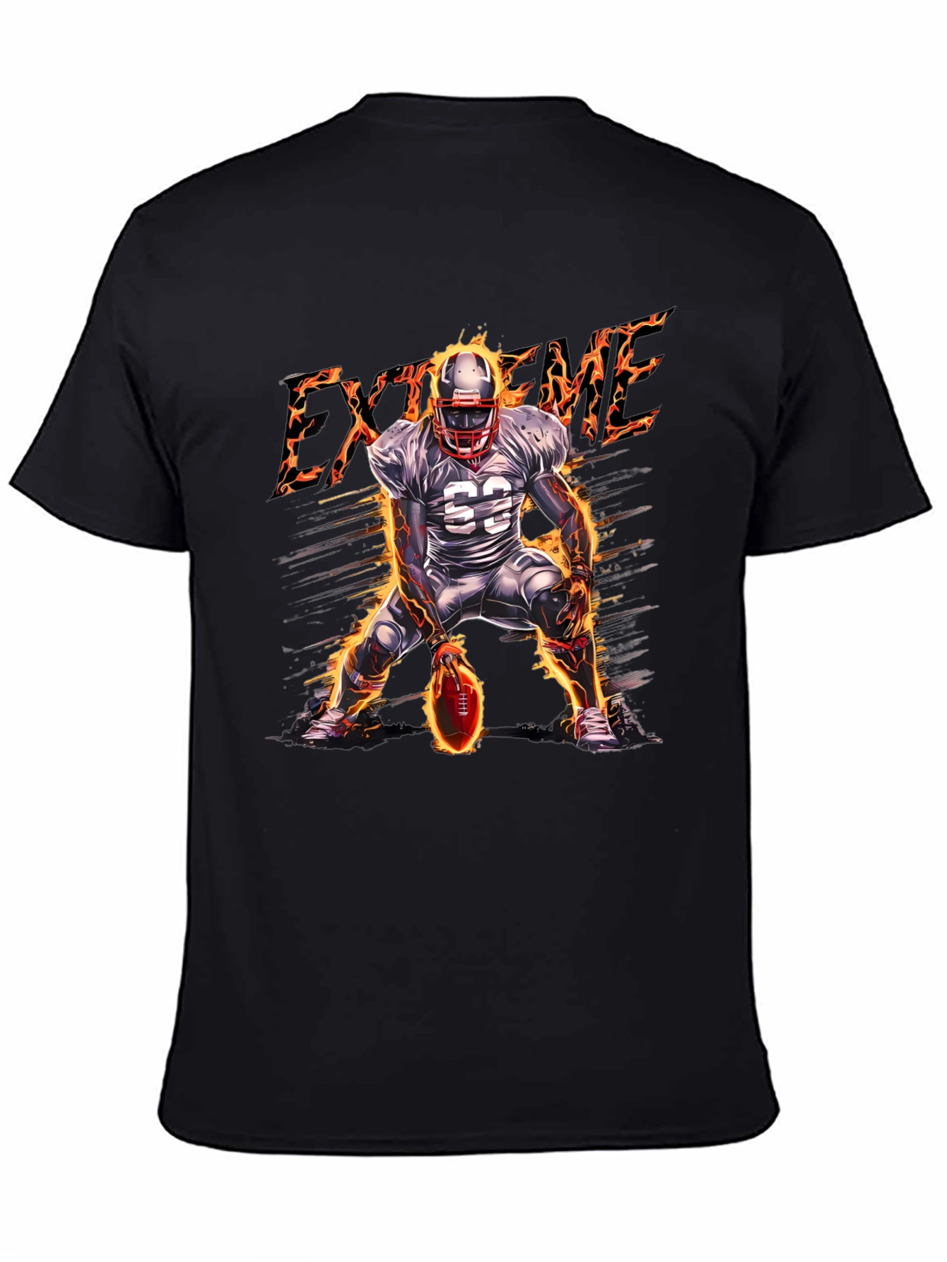 Xtreme Football Player Black T-Shirt