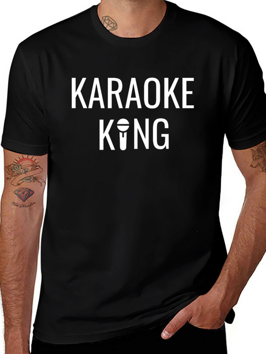 Karaoke King Black T-Shirt - Sing Your Heart Out!