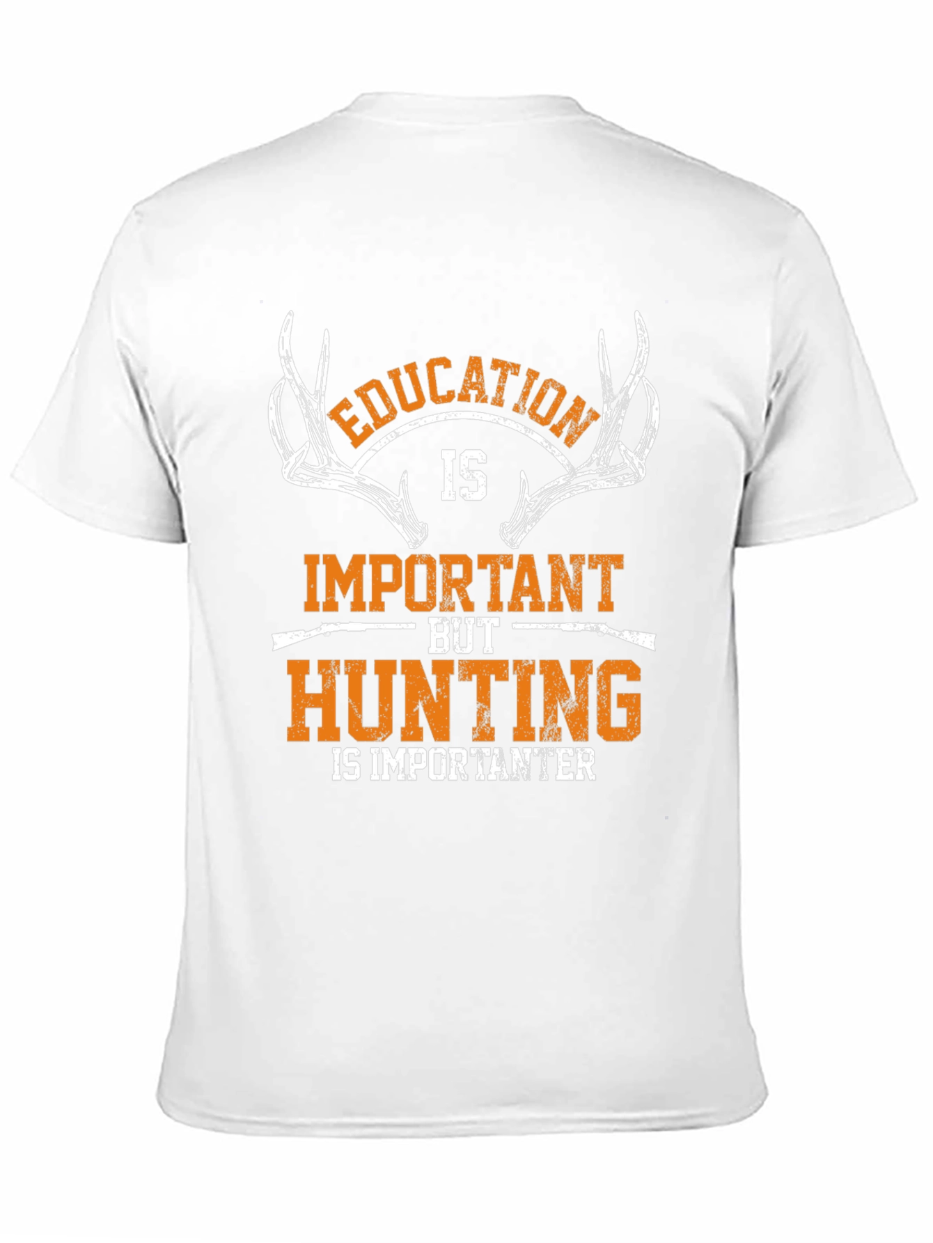 Education vs Hunting Graphic T-Shirt