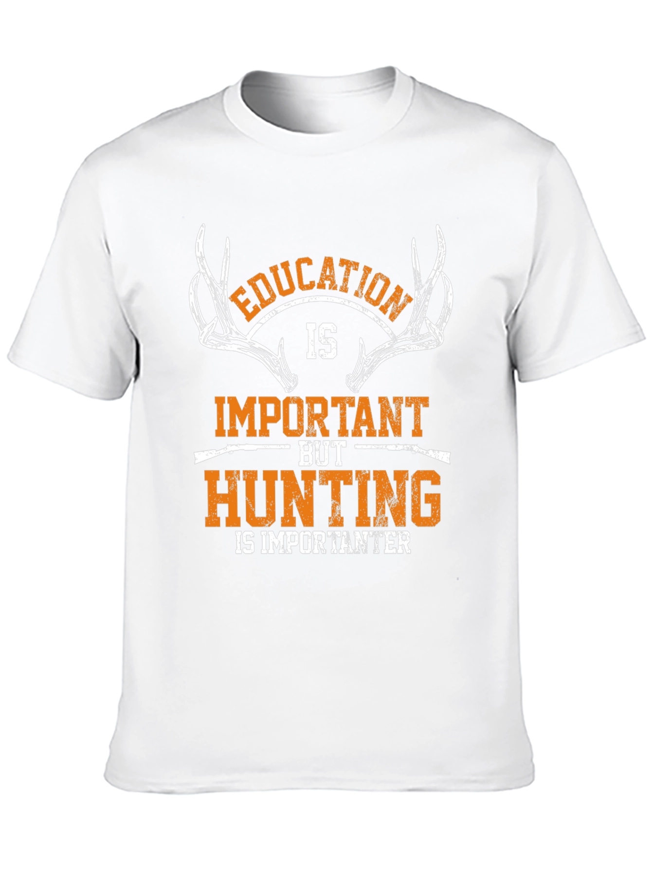 Education vs Hunting Graphic T-Shirt