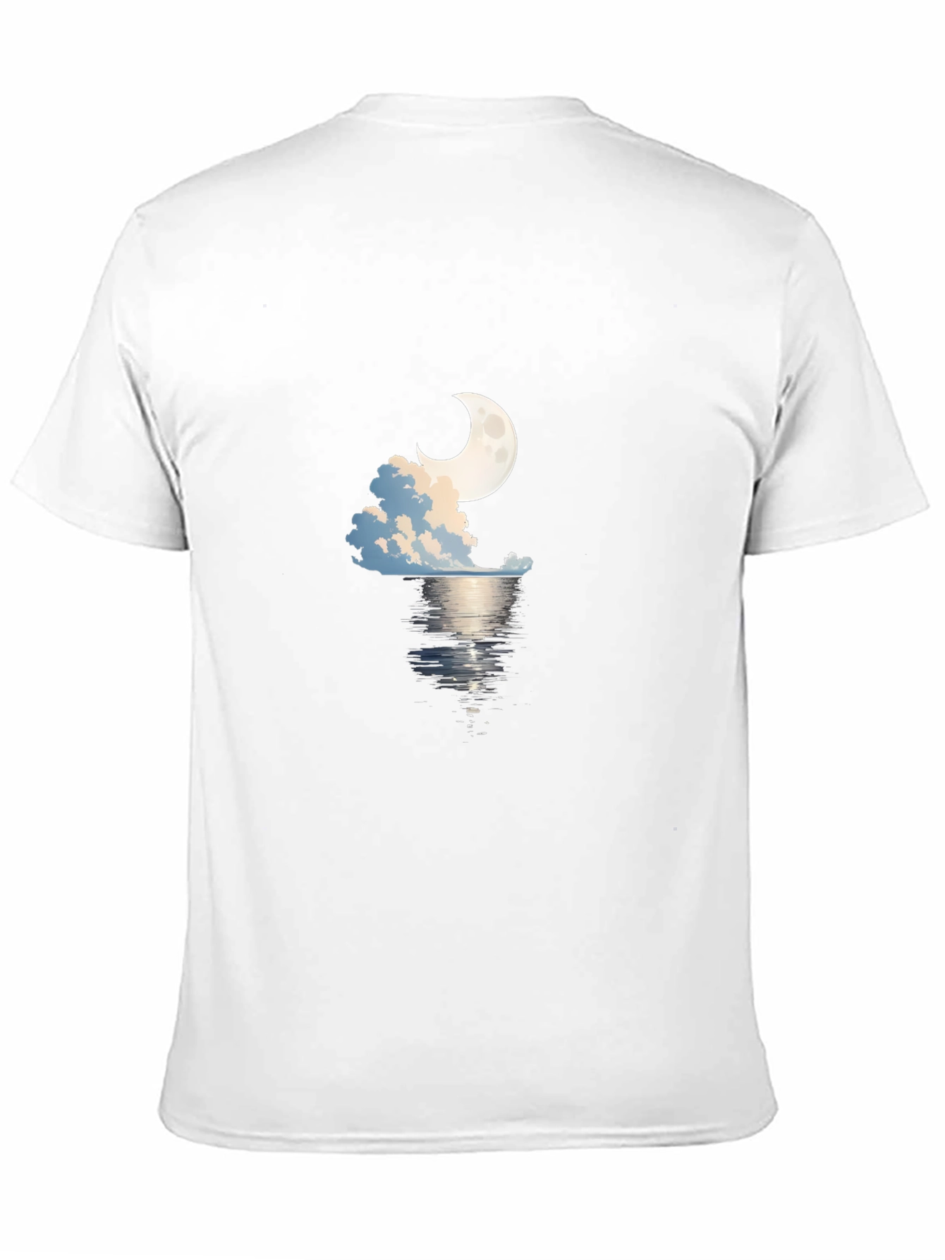 Moonlit Waters Graphic Tee - Black Cotton Blend