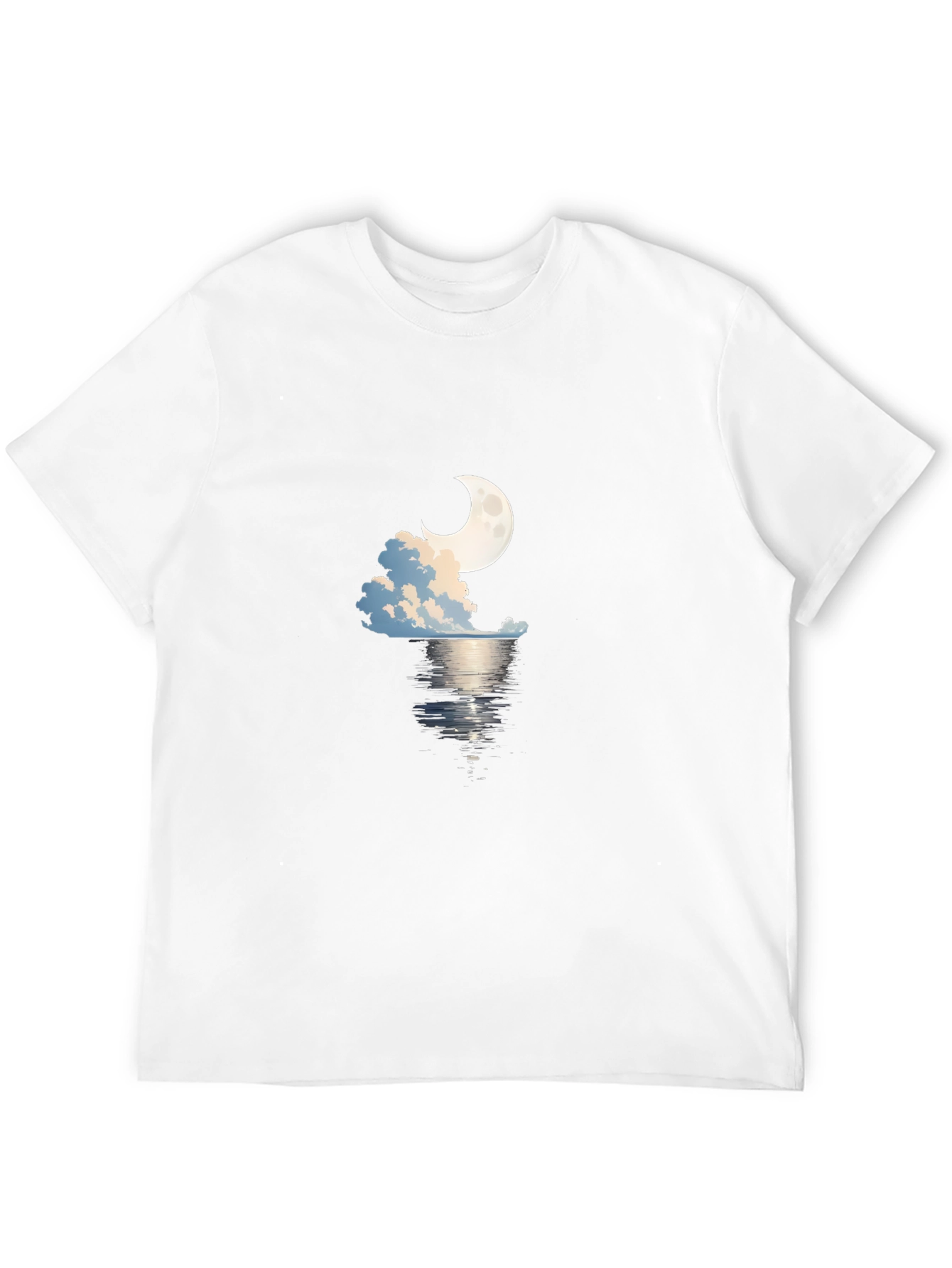 Moonlit Waters Graphic Tee - Black Cotton Blend