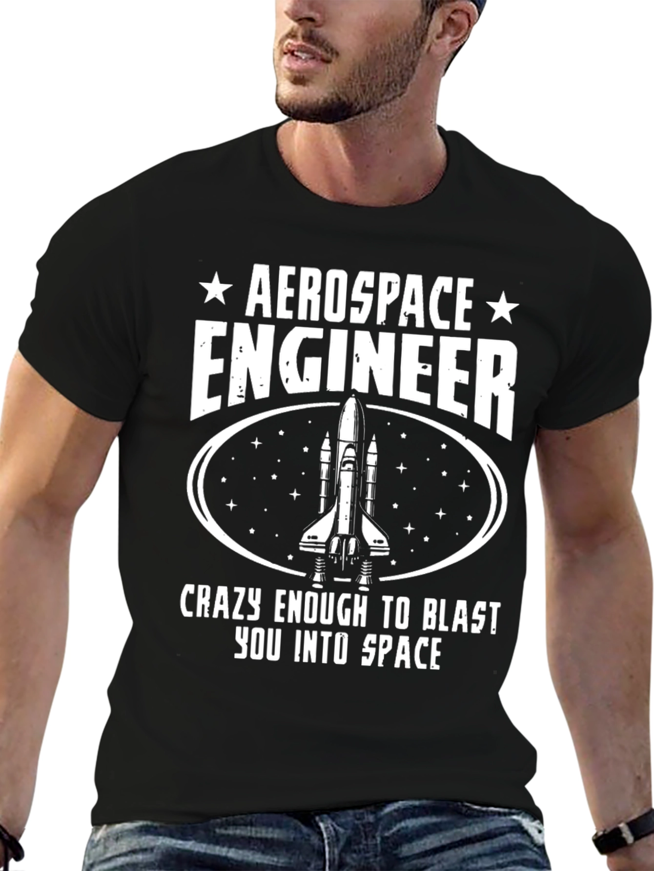 Aerospace Engineer Graphic Tee - Blast Into Space