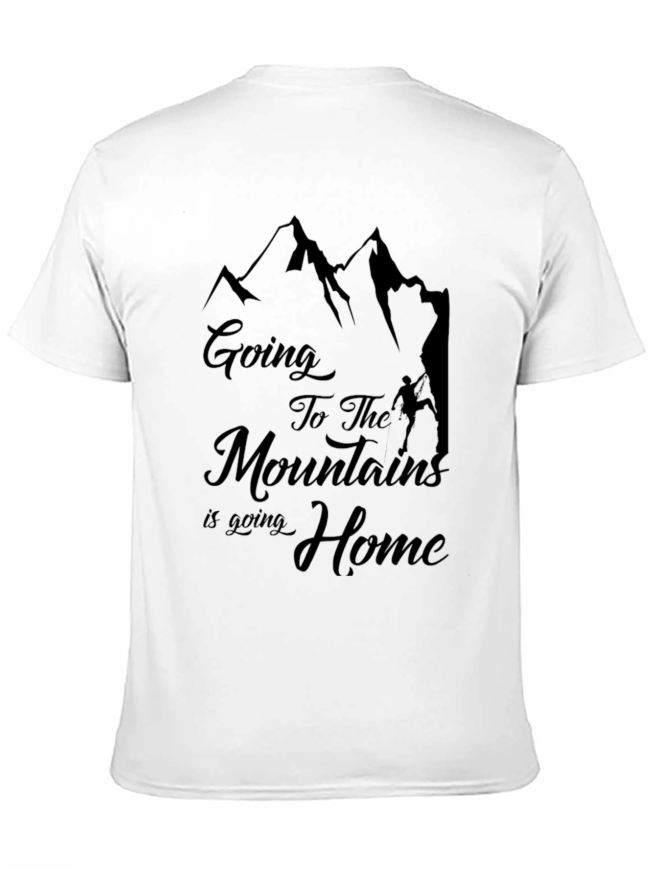 Mountains Are Home Black Graphic T-Shirt