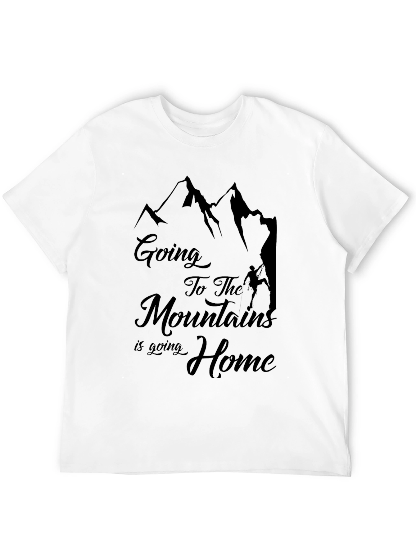 Mountains Are Home Black Graphic T-Shirt