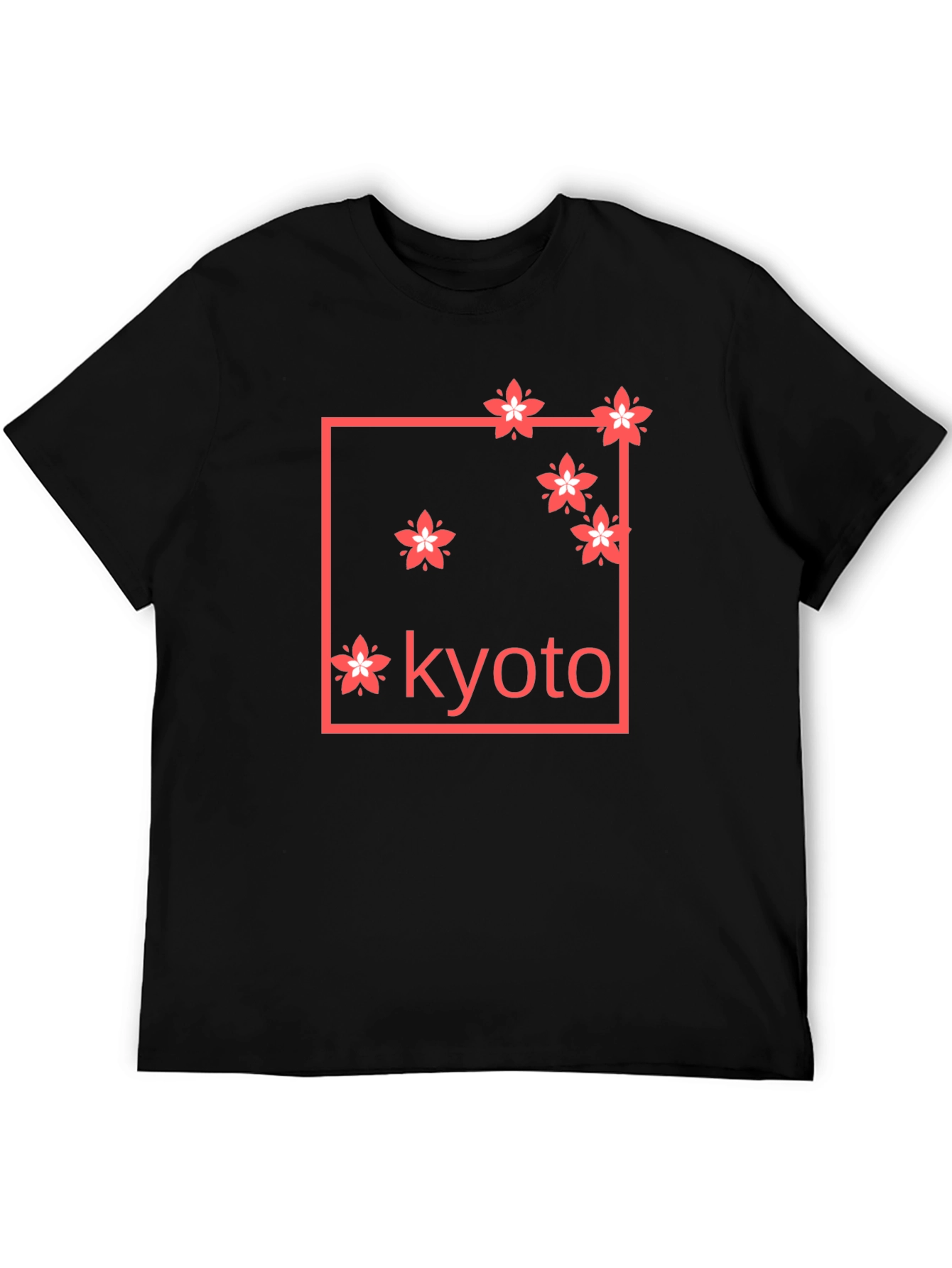 Kyoto Cherry Blossom Graphic Tee - Black