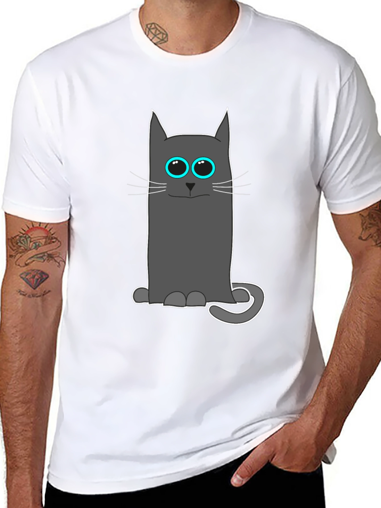 Cool Cat Tee: Funny Cartoon Cat T-Shirt