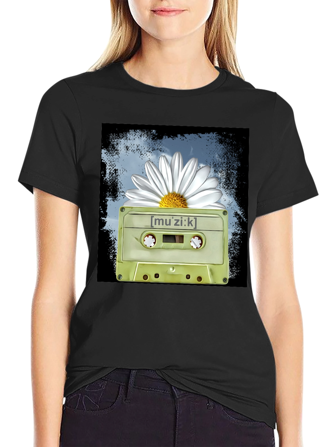 Muzik Cassette Tape Graphic T-Shirt