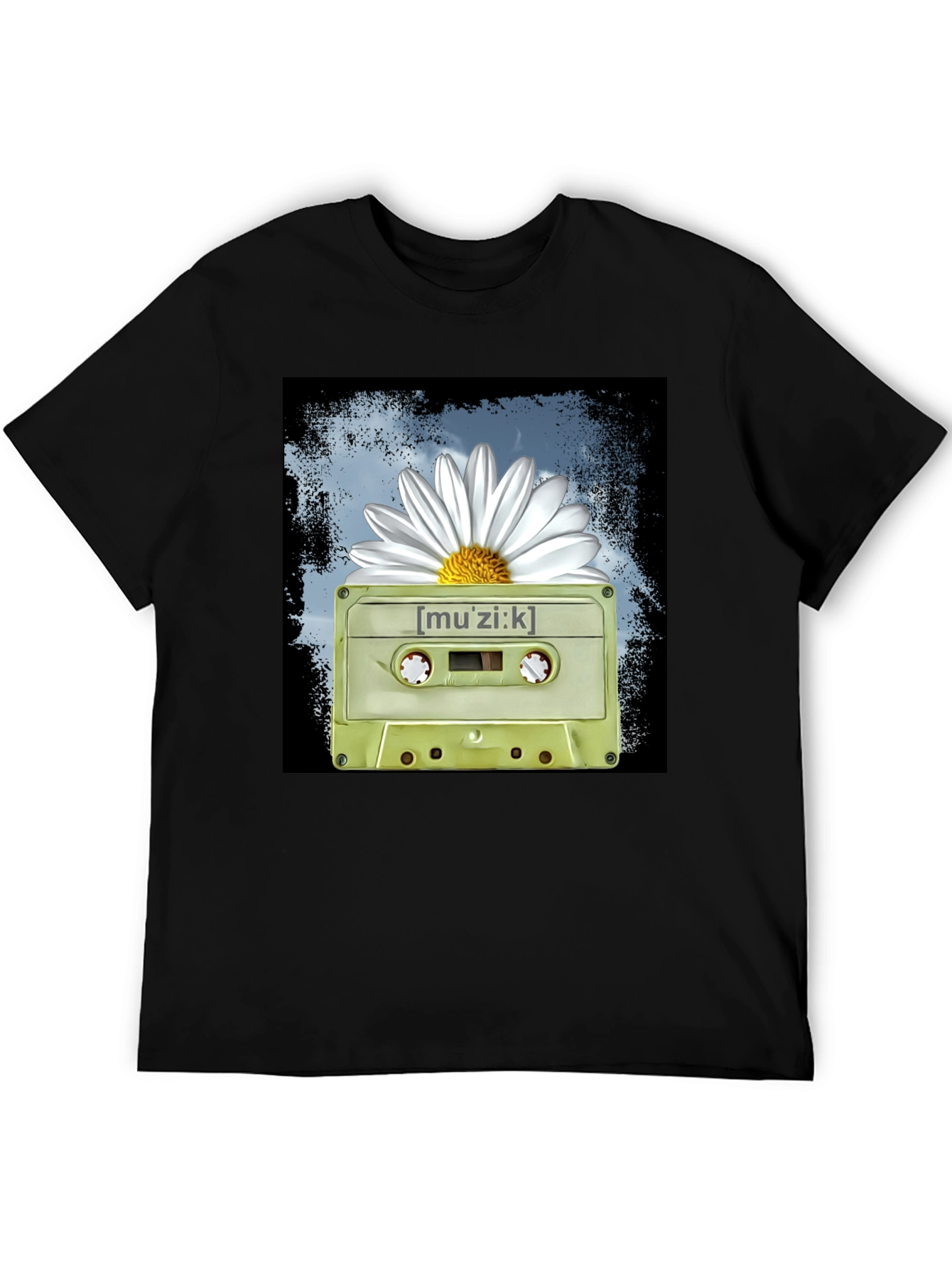 Muzik Cassette Tape Graphic T-Shirt