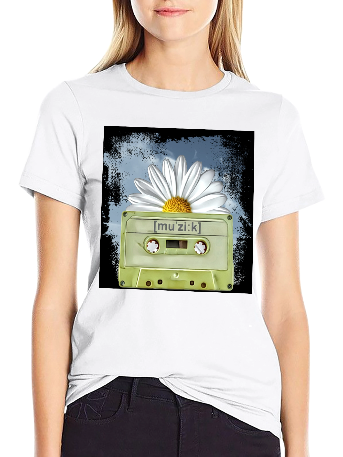 Muzik Cassette Tape Graphic T-Shirt