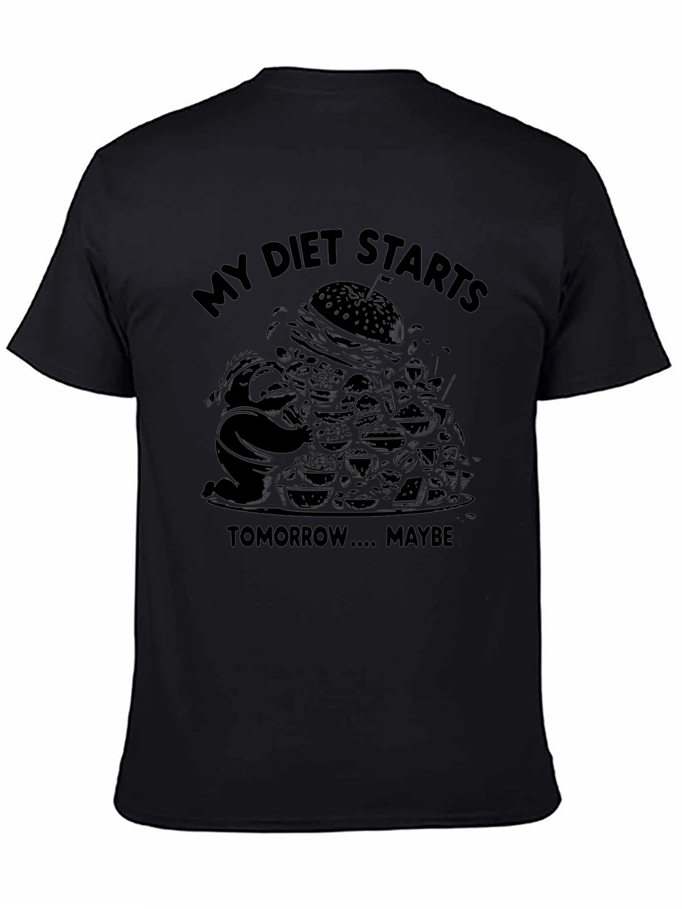 Diet Starts Tomorrow Funny Graphic Tee