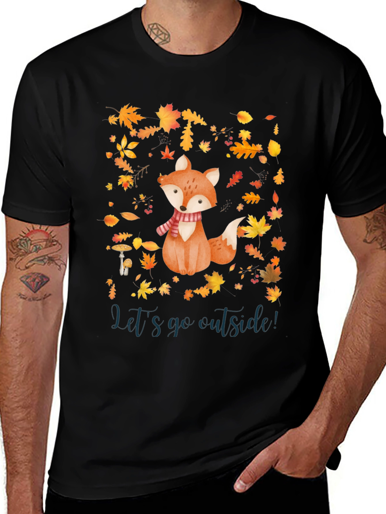 Fall Fox T-Shirt - Lets Go Outside!