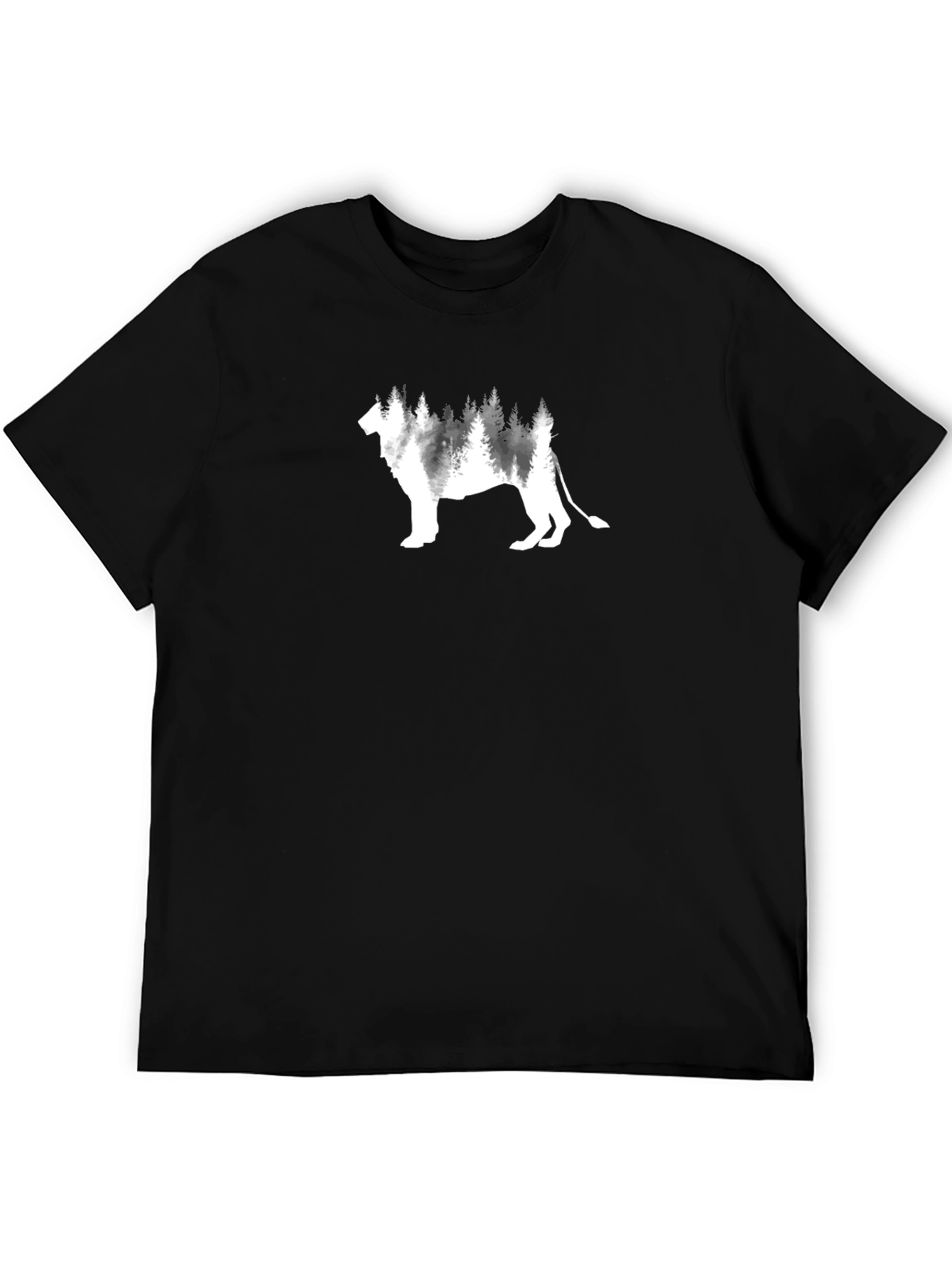 Lion Forest Graphic T-Shirt - Stylish Nature Tee