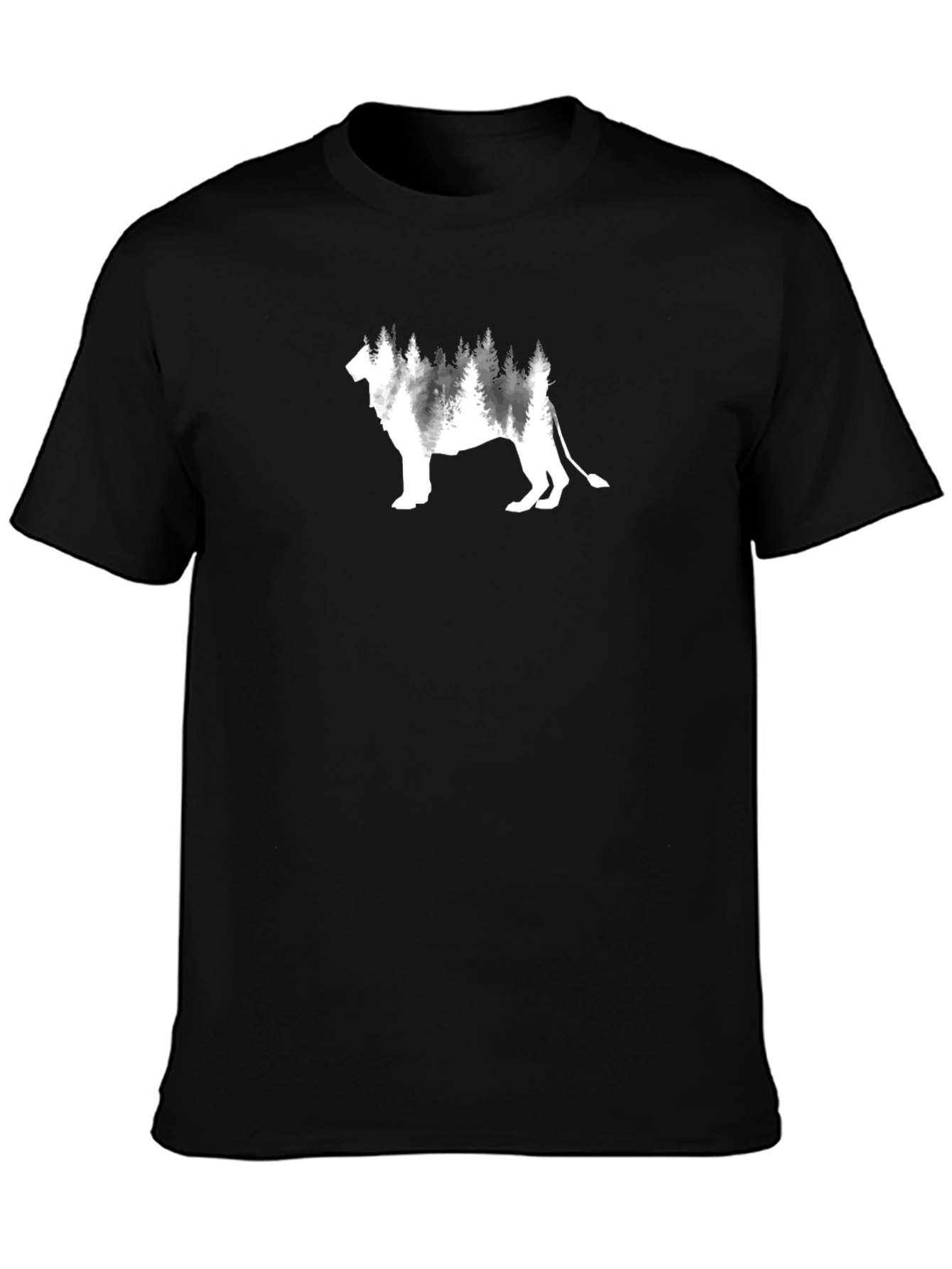 Lion Forest Graphic T-Shirt - Stylish Nature Tee