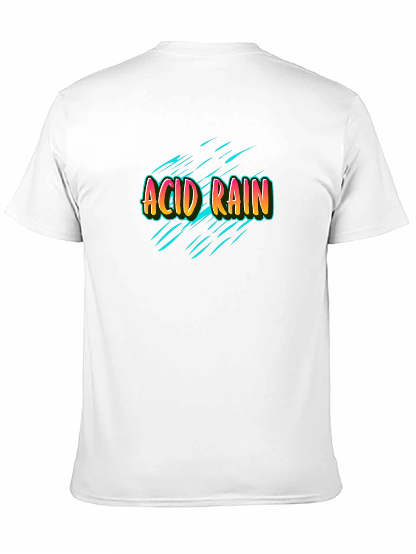 Acid Rain Graphic Print Black T-Shirt