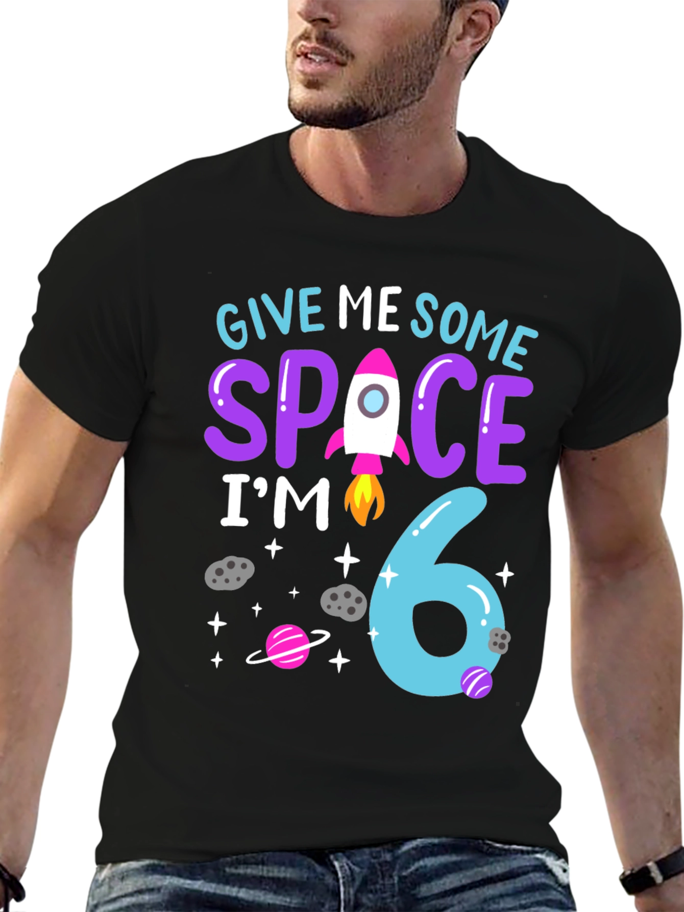 Give Me Some Space Im 6 Birthday T-Shirt