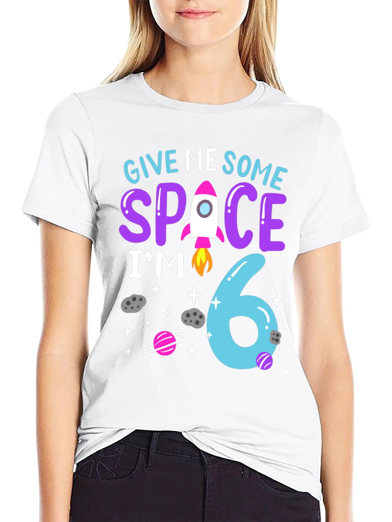 Give Me Some Space Im 6 Birthday T-Shirt