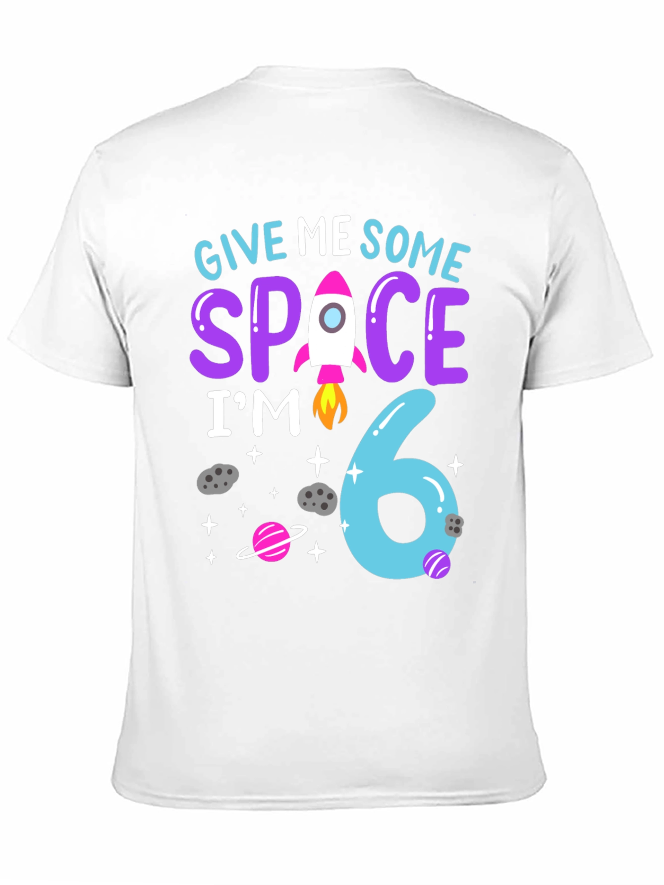 Give Me Some Space Im 6 Birthday T-Shirt