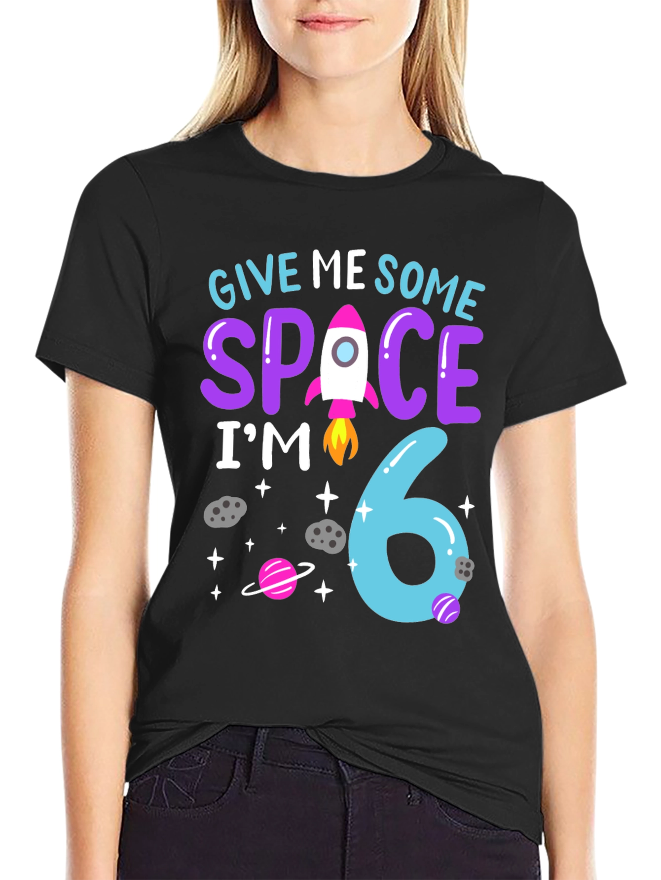 Give Me Some Space Im 6 Birthday T-Shirt