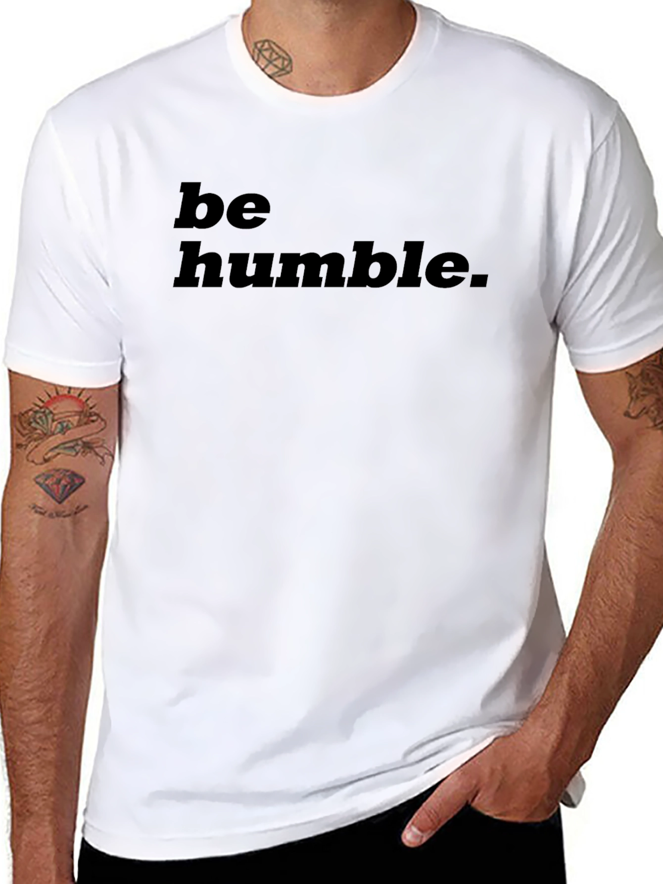Be Humble T-Shirt - Black Crew Neck Tee