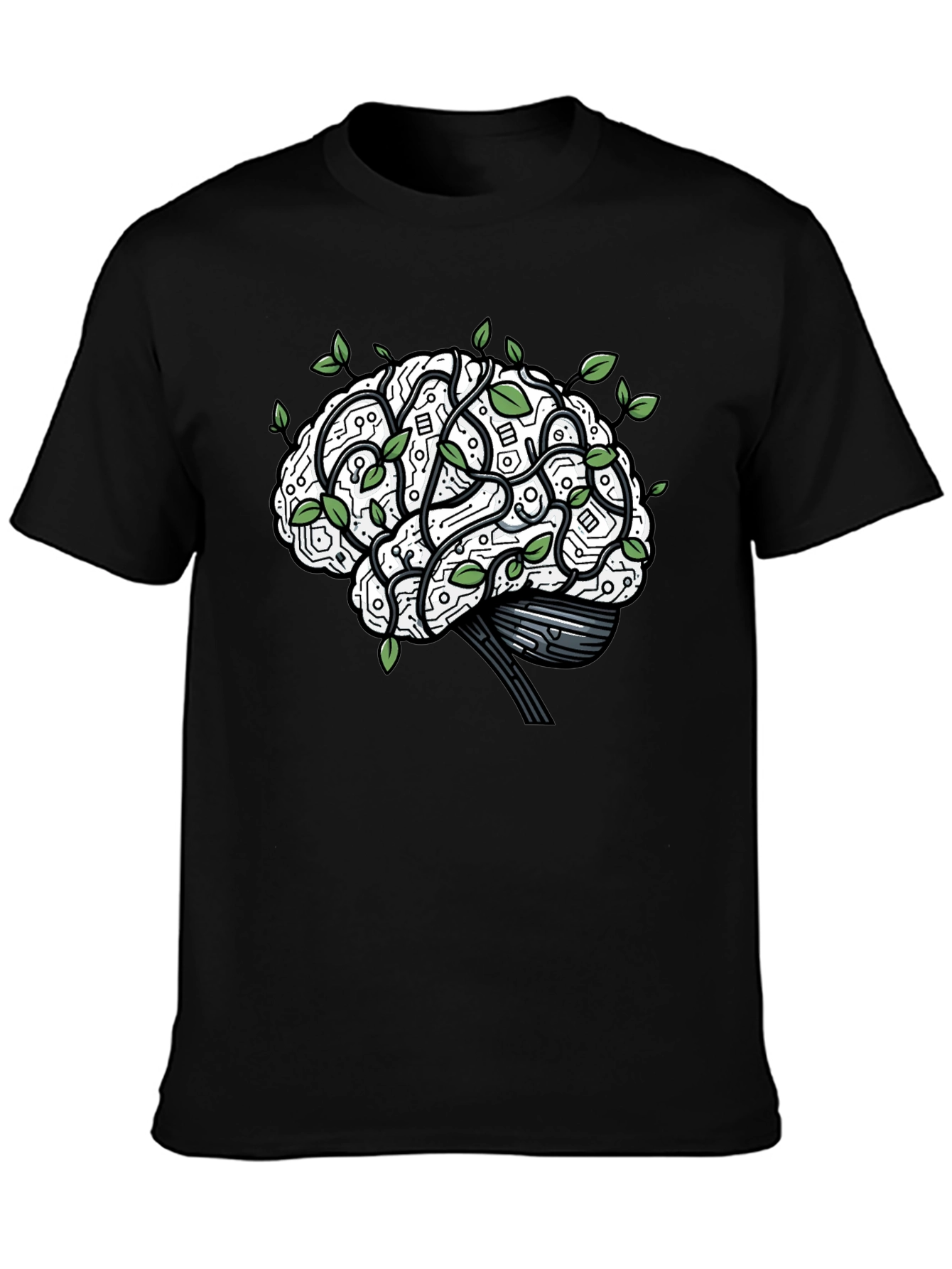 Brain Circuitry T-Shirt - Mind & Tech Fusion