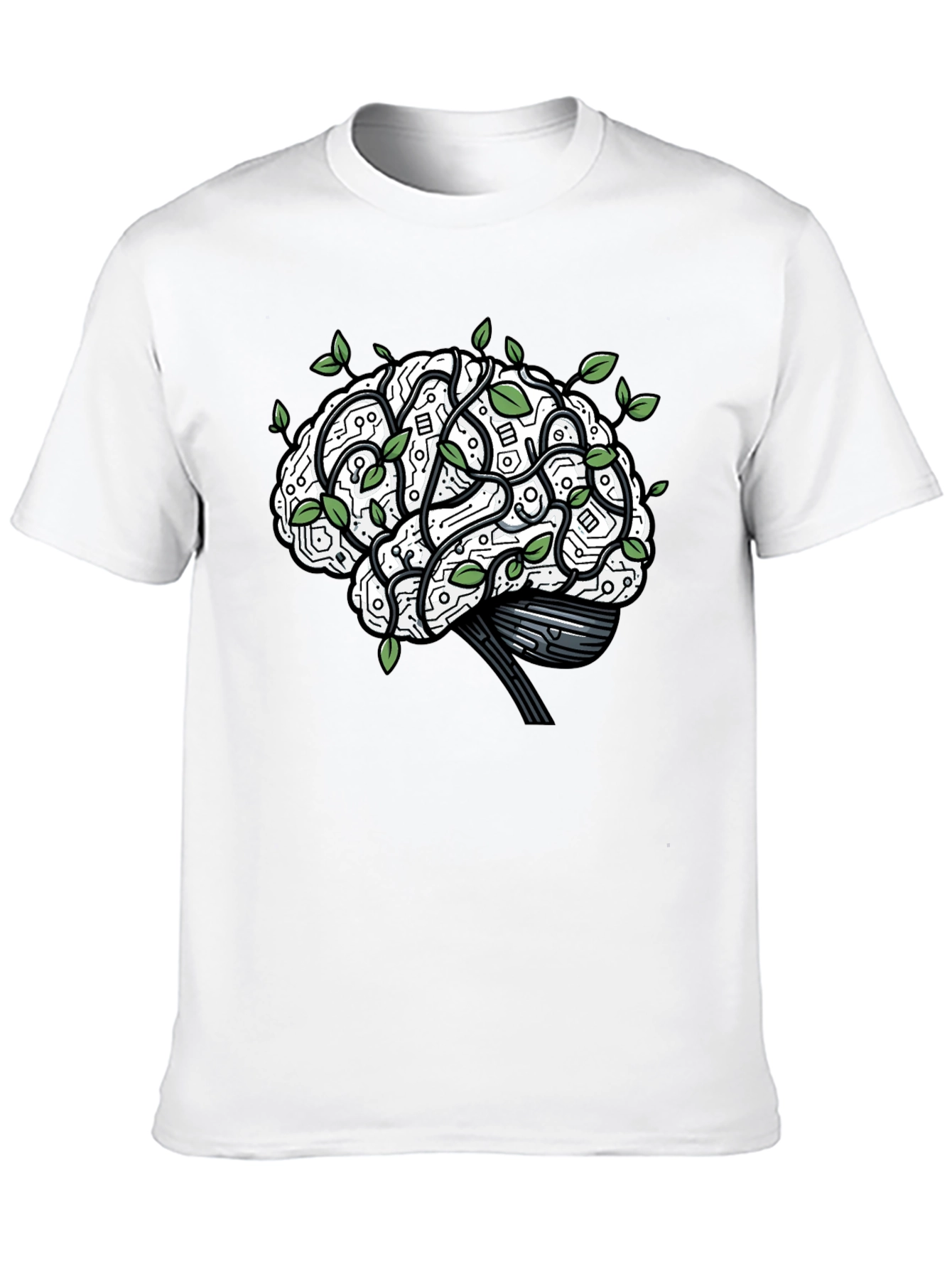 Brain Circuitry T-Shirt - Mind & Tech Fusion