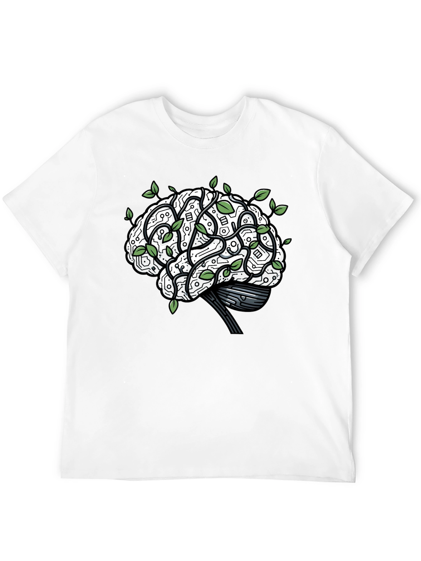 Brain Circuitry T-Shirt - Mind & Tech Fusion