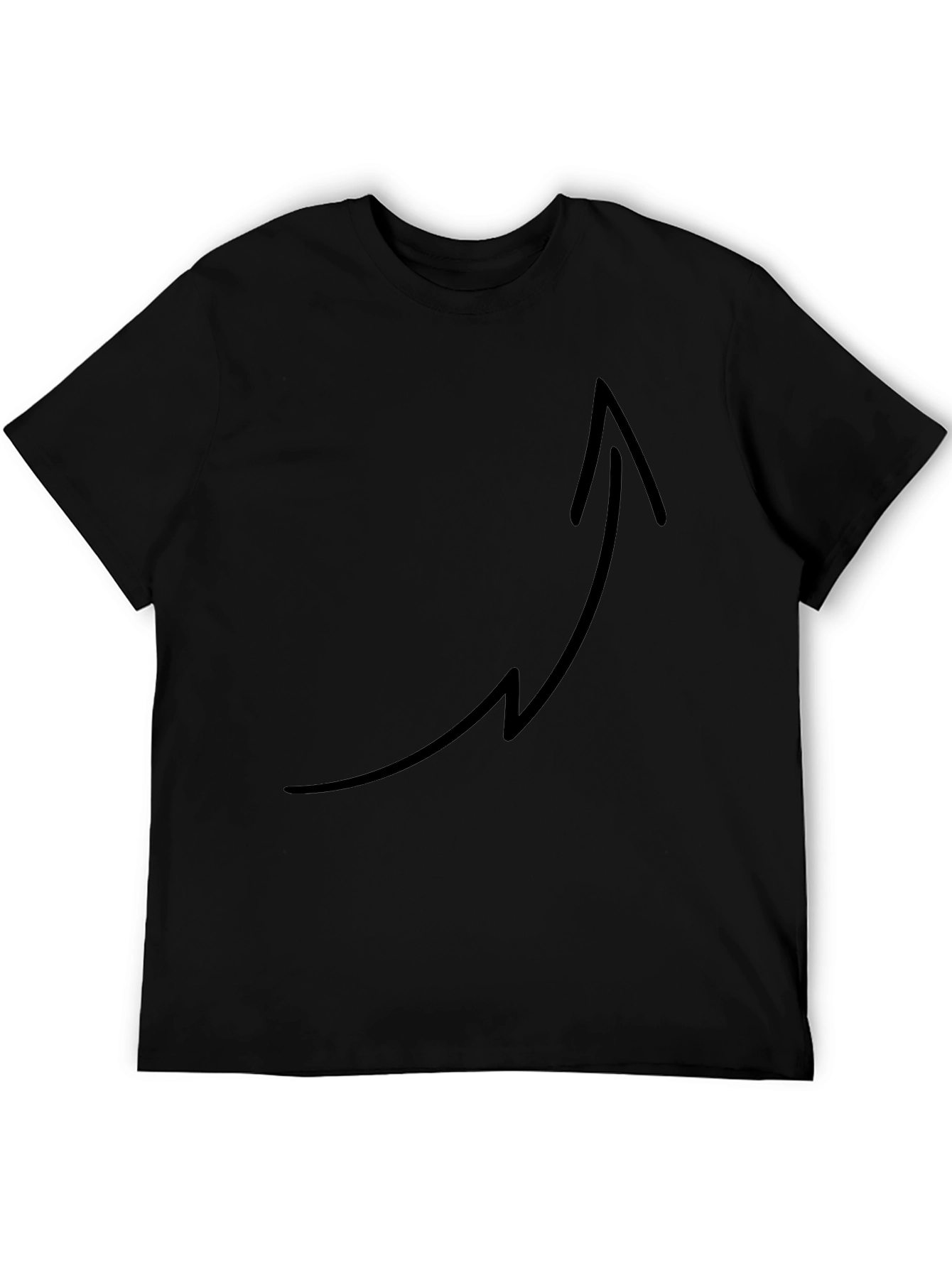 Black T-Shirt with Arrow Design