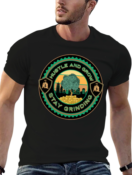 Hustle & Grow Graphic Tee - Stay Grinding!