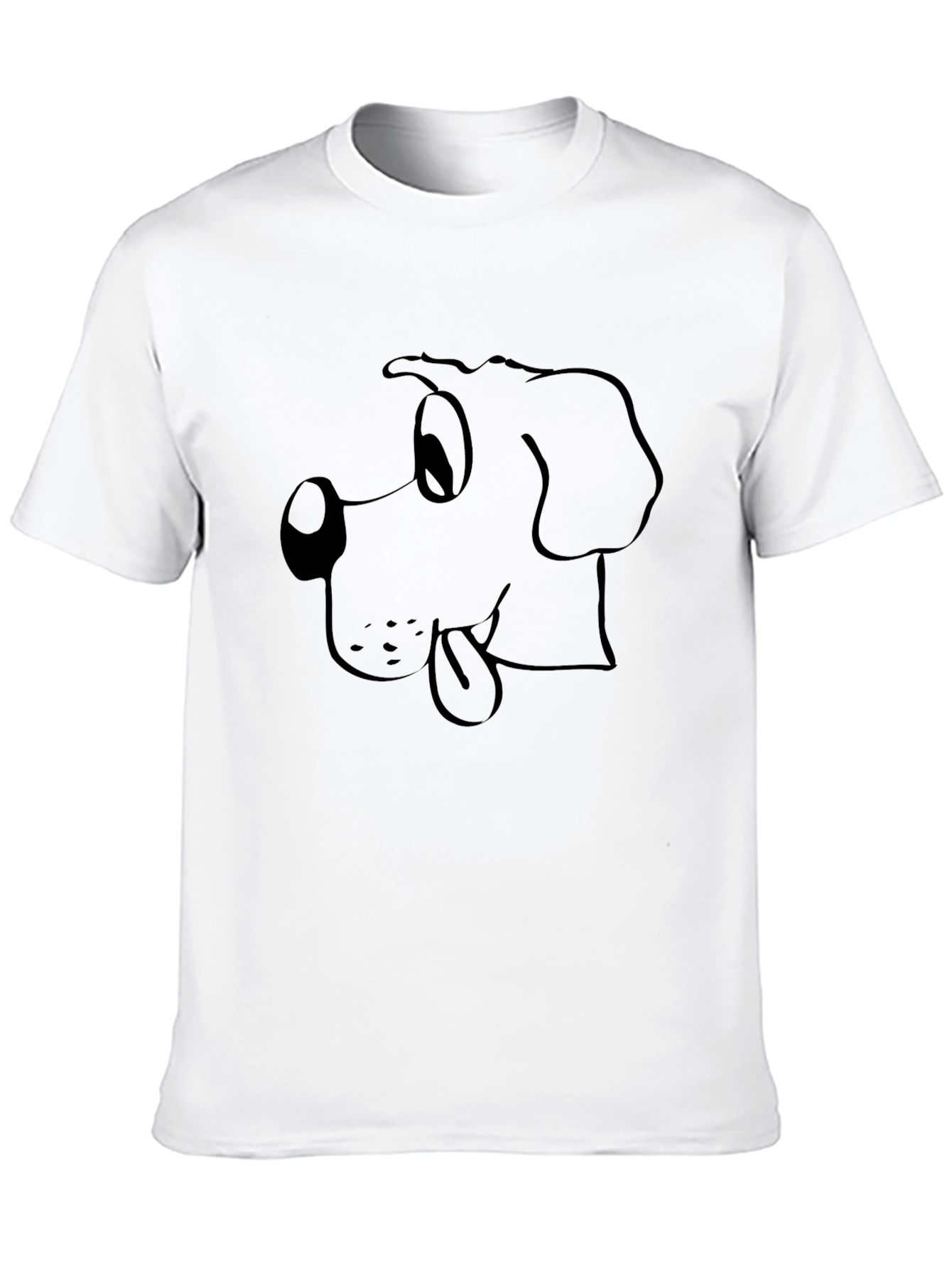 Cartoon Dog Graphic T-Shirt - Black Mens