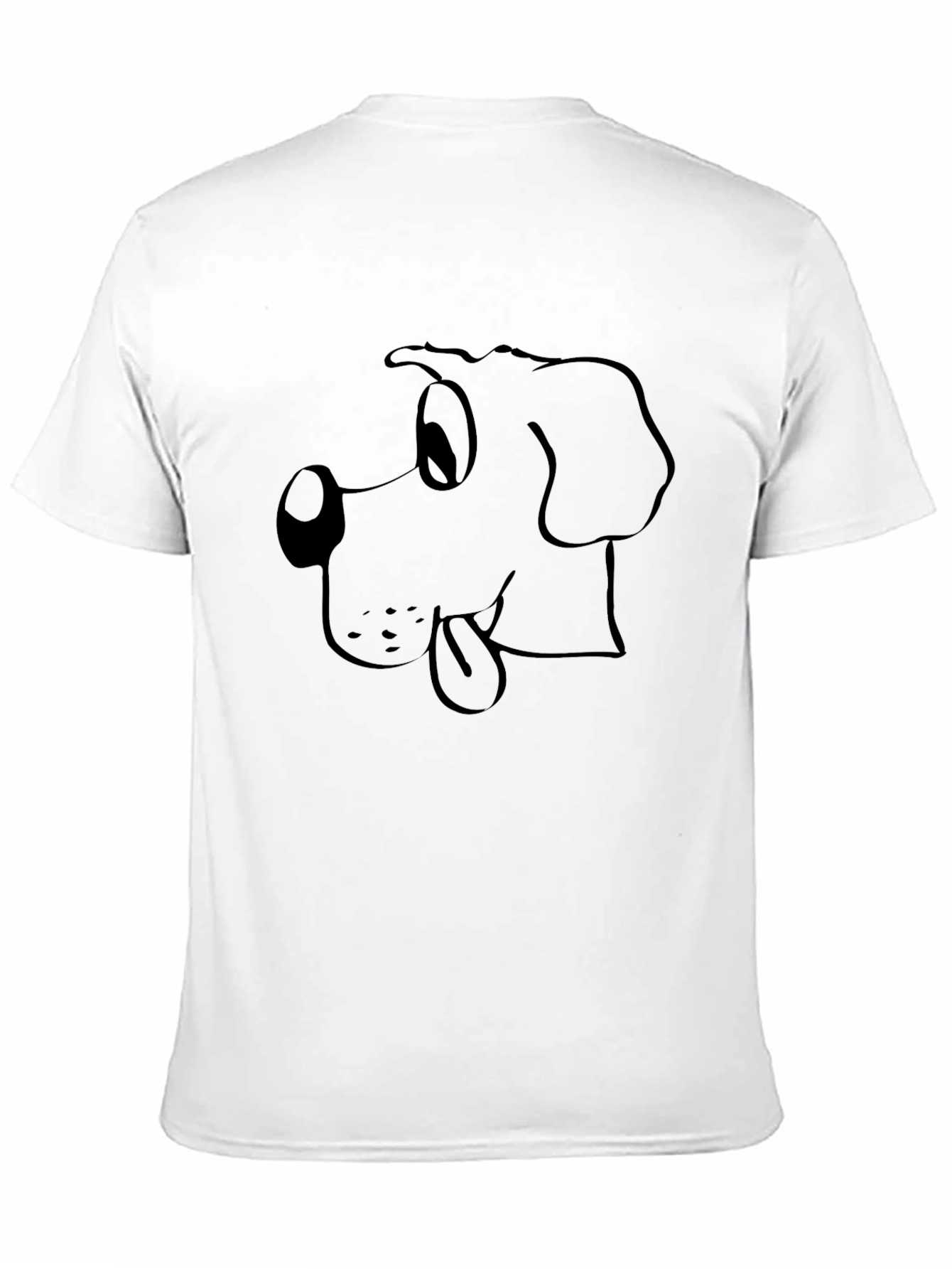 Cartoon Dog Graphic T-Shirt - Black Mens
