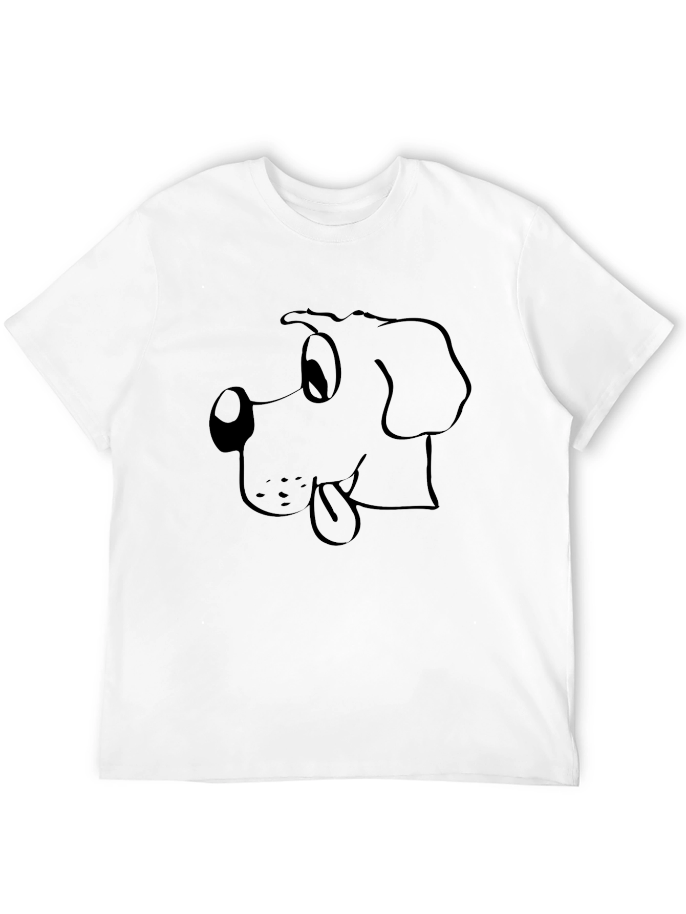 Cartoon Dog Graphic T-Shirt - Black Mens