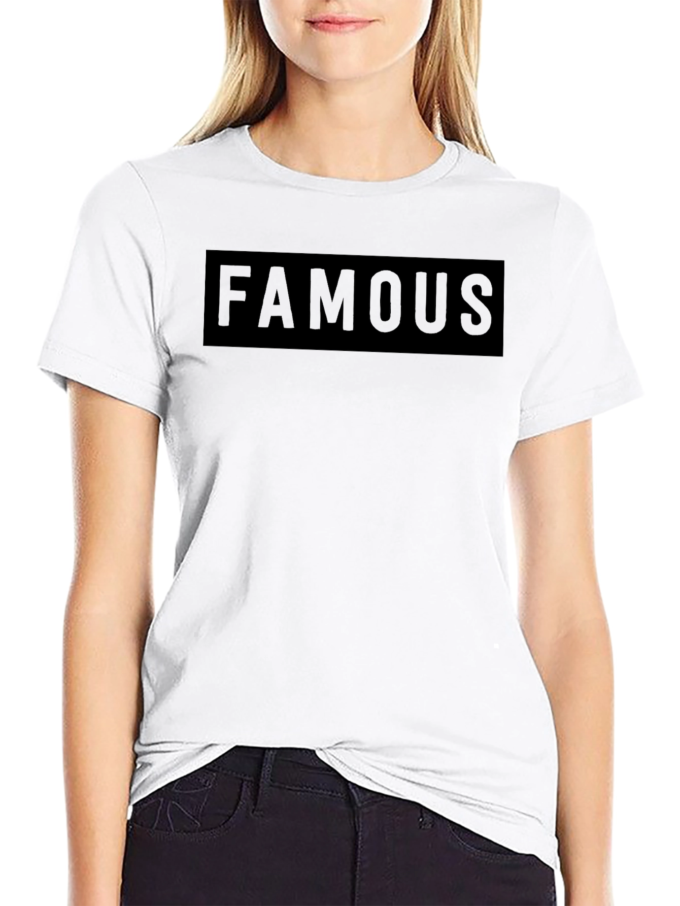 Mens Black FAMOUS Graphic T-Shirt