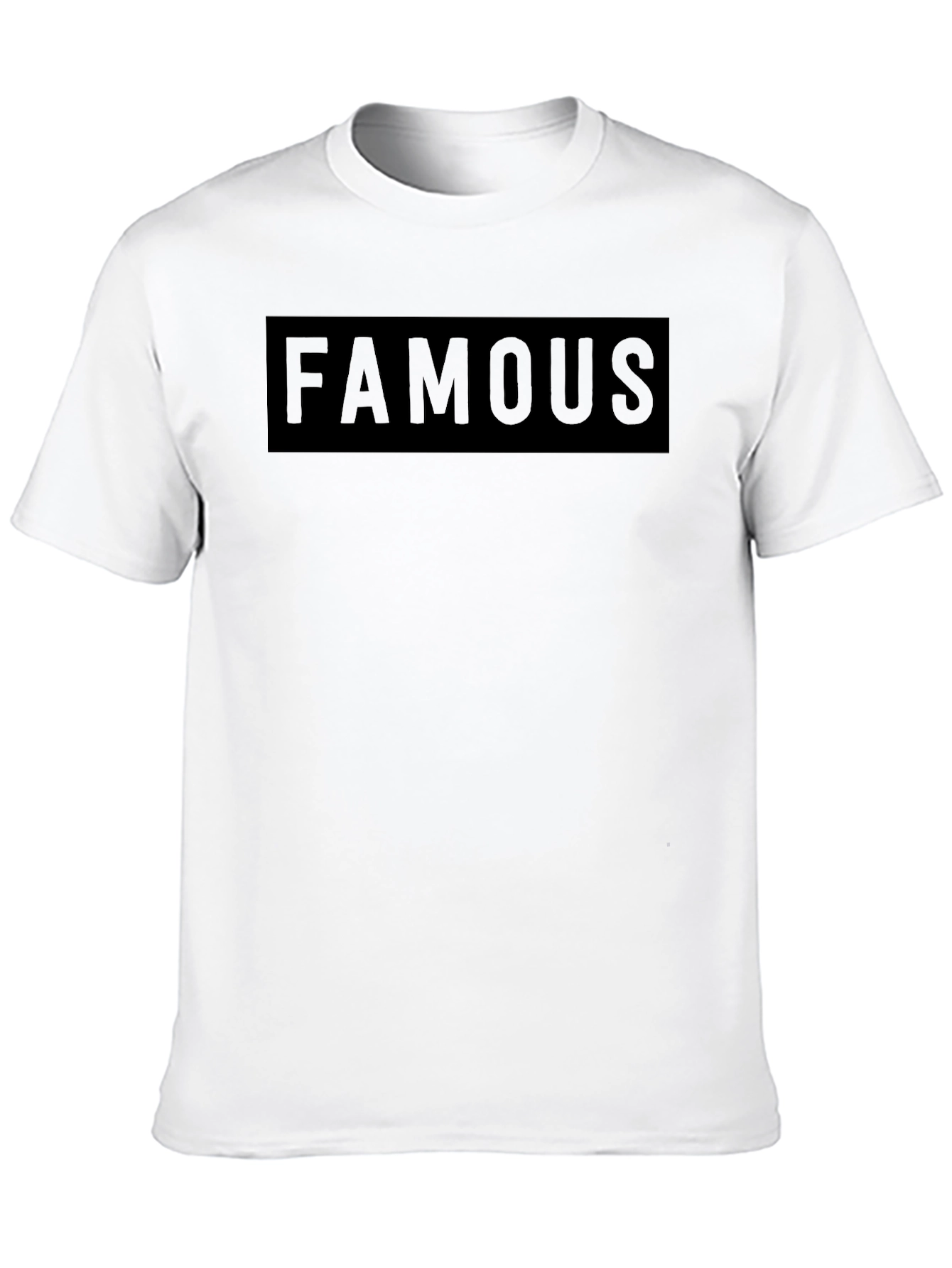 Mens Black FAMOUS Graphic T-Shirt